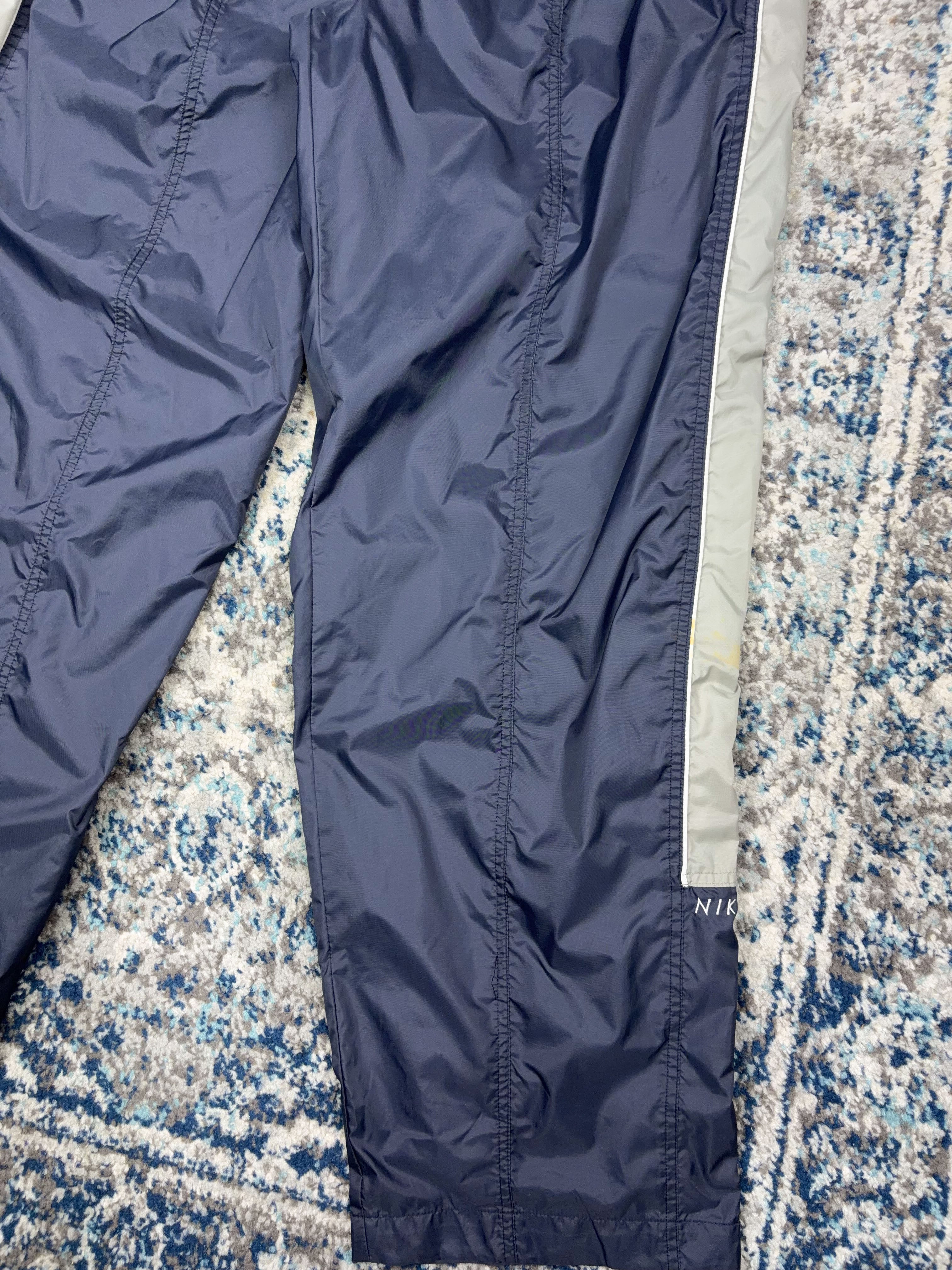 Vintage Nike Embroidered Mini Swoosh Mesh Lined Windbreaker Pants Size 2XL