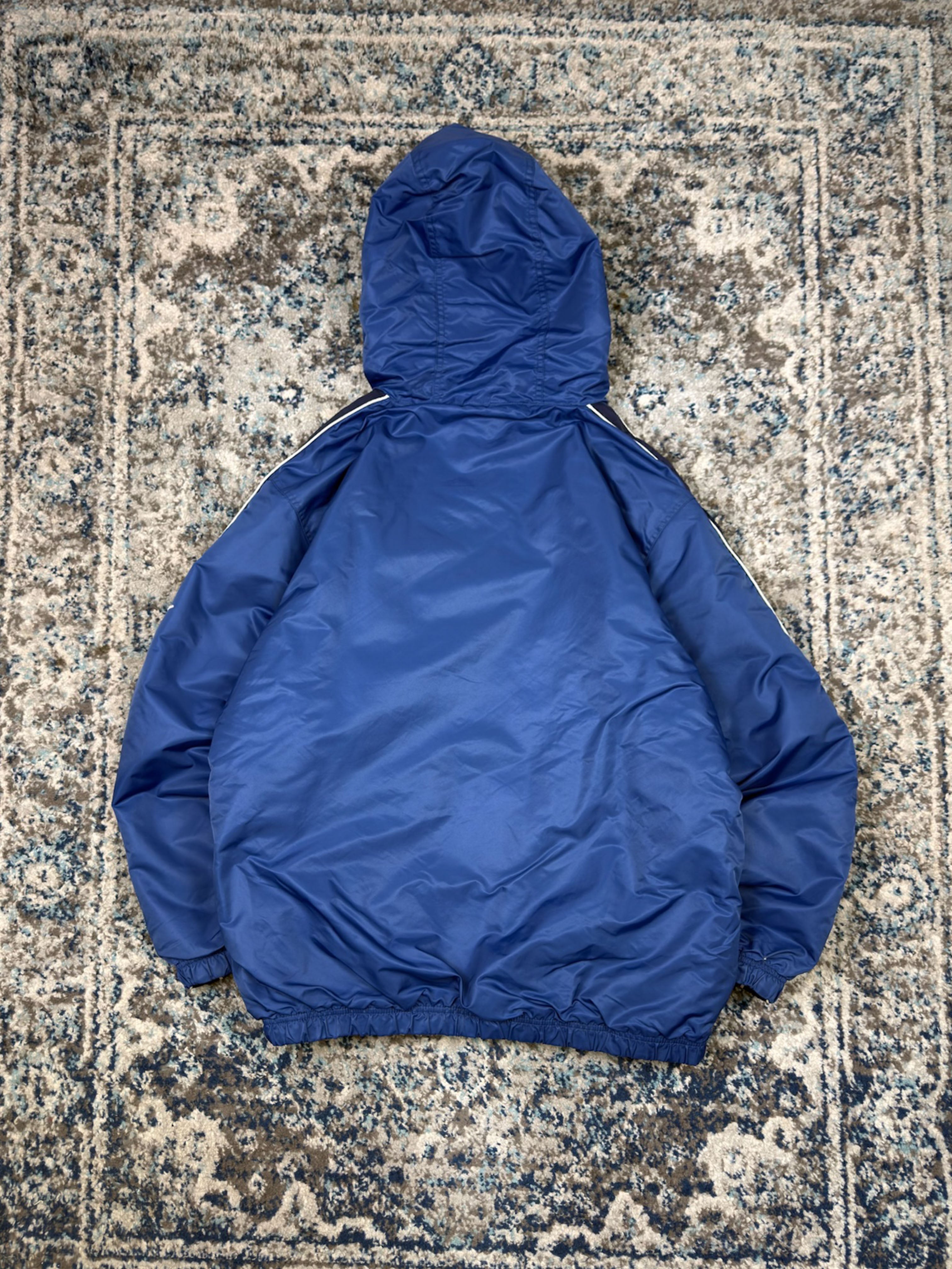 Vintage Nike Embroidered Mini Swoosh Insulated Hooded Bomber Jacket Size Medium