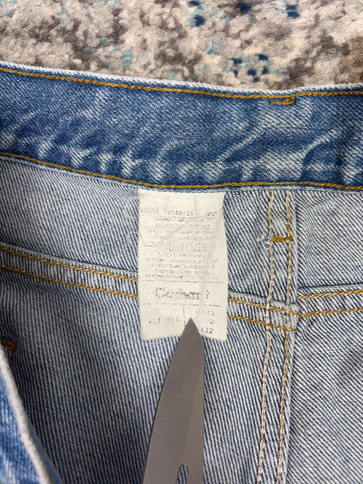Vintage Carhartt Regular Fit Workwear Light Wash Denim Pants Size 38