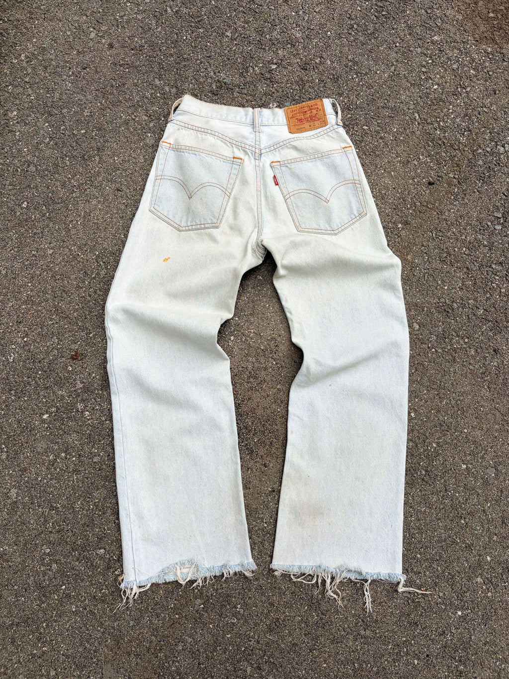 Vintage 90s Levis XX Red Tab Slim Fit Bleach Wash Denim Pants Size 28