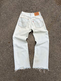 Vintage 90s Levis XX Red Tab Slim Fit Bleach Wash Denim Pants Size 28