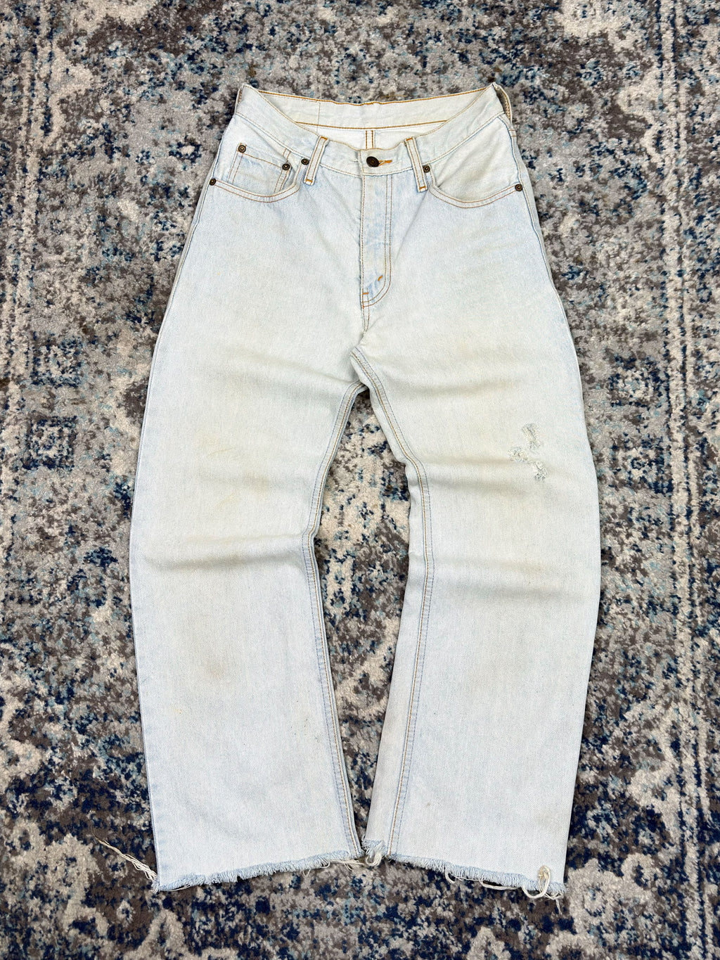 Vintage 90s Levis XX Red Tab Slim Fit Bleach Wash Denim Pants Size 28