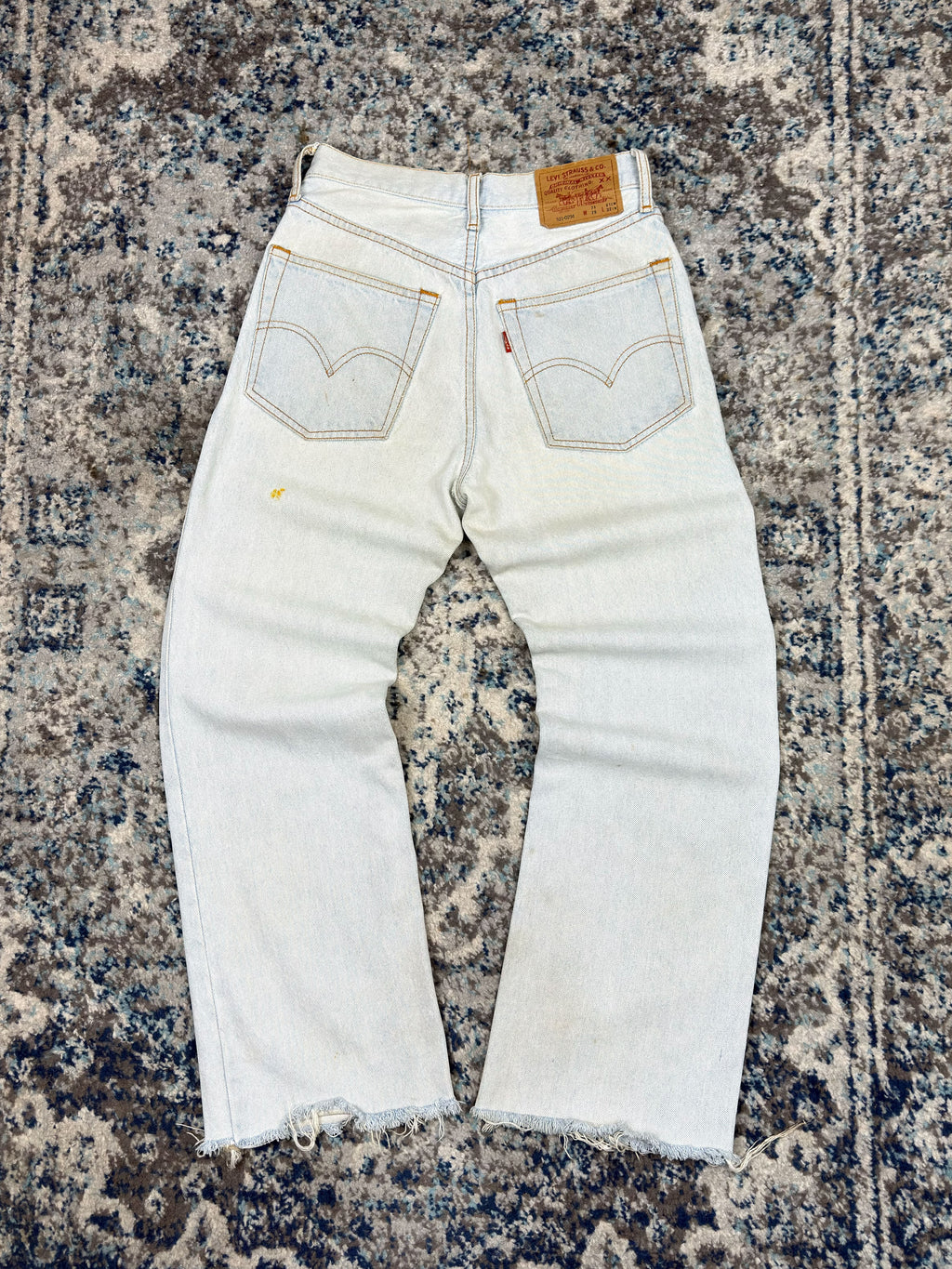 Vintage 90s Levis XX Red Tab Slim Fit Bleach Wash Denim Pants Size 28