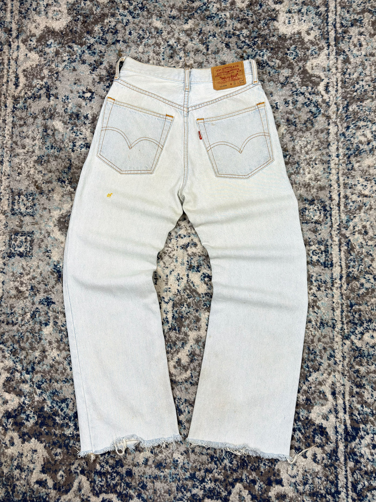 Vintage 90s Levis XX Red Tab Slim Fit Bleach Wash Denim Pants Size 28