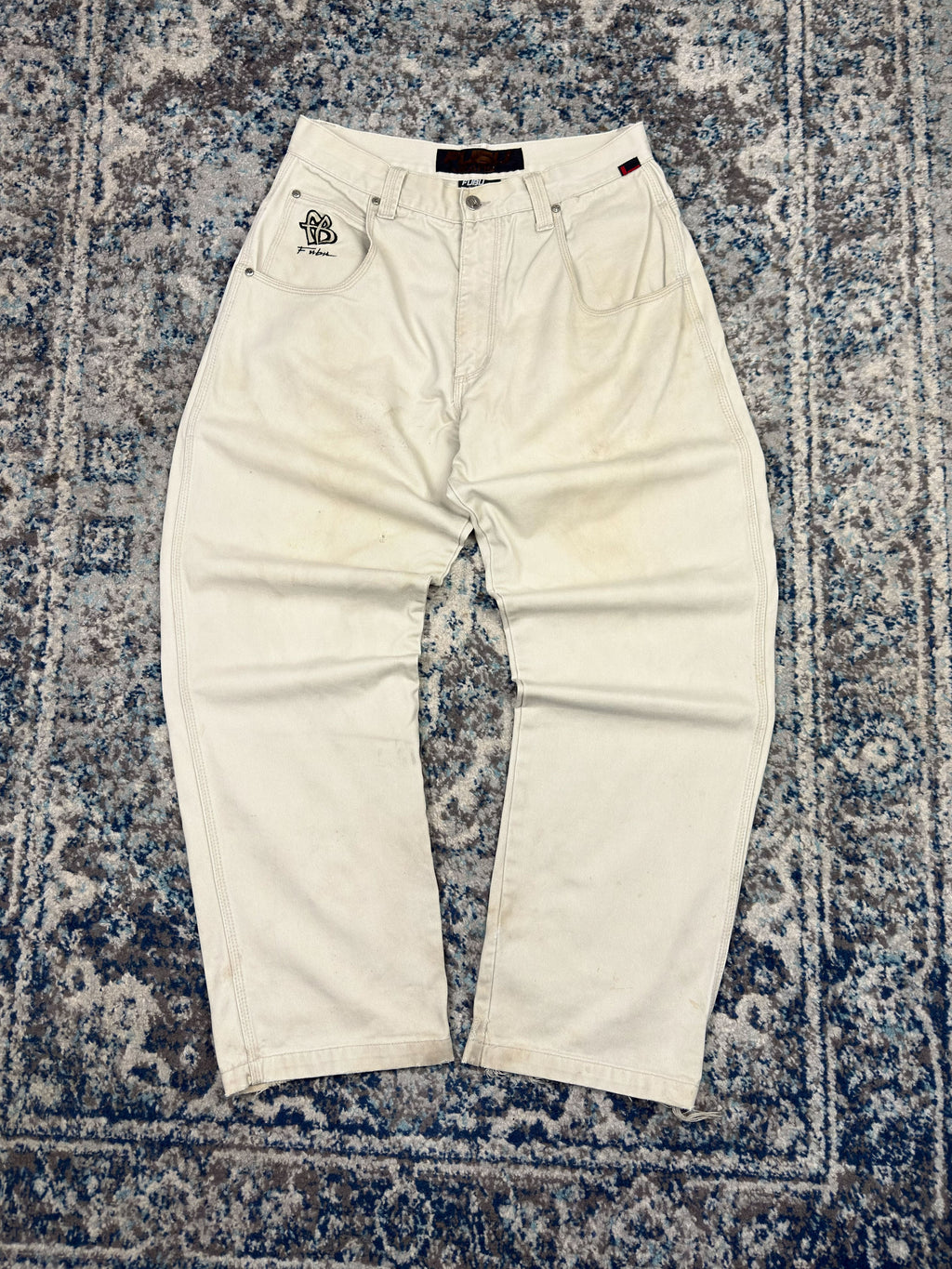 Vintage Y2K Fubu Embroidered Pocket Logo Workwear Style Pants Size 31