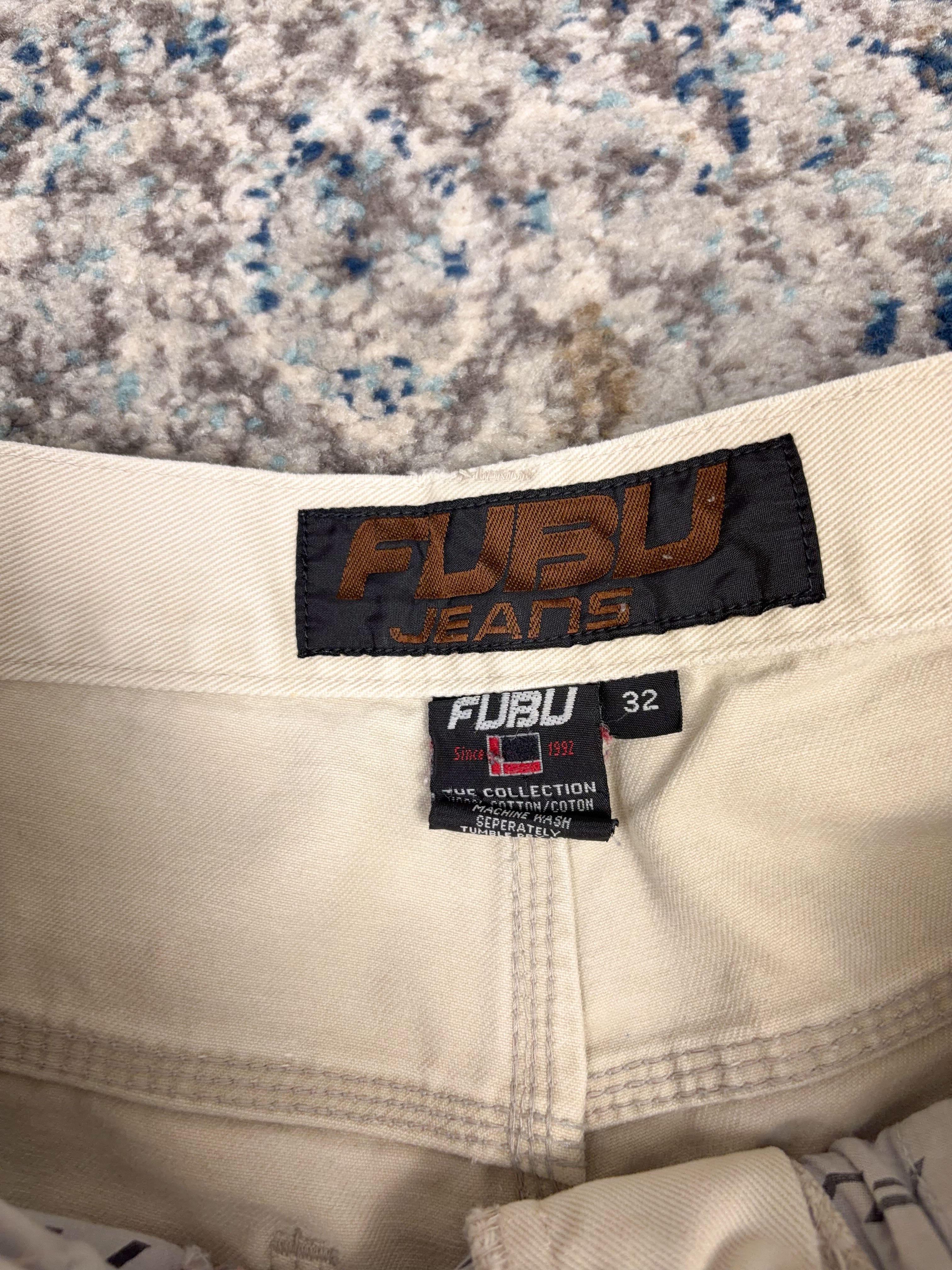 Vintage Y2K Fubu Embroidered Pocket Logo Workwear Style Pants Size 31