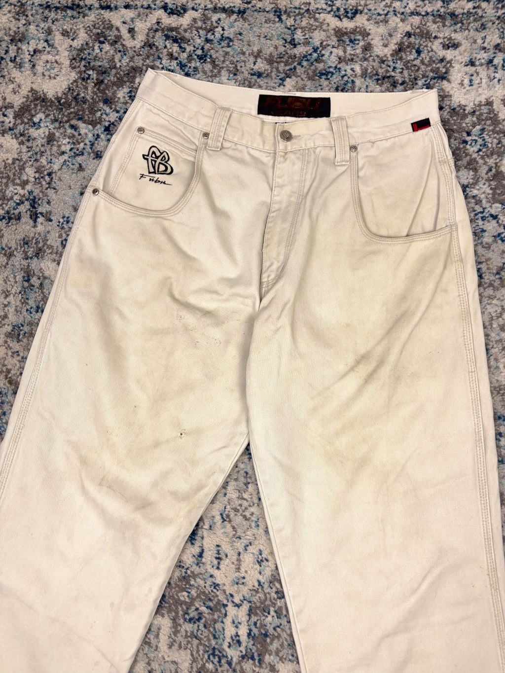 Vintage Y2K Fubu Embroidered Pocket Logo Workwear Style Pants Size 31
