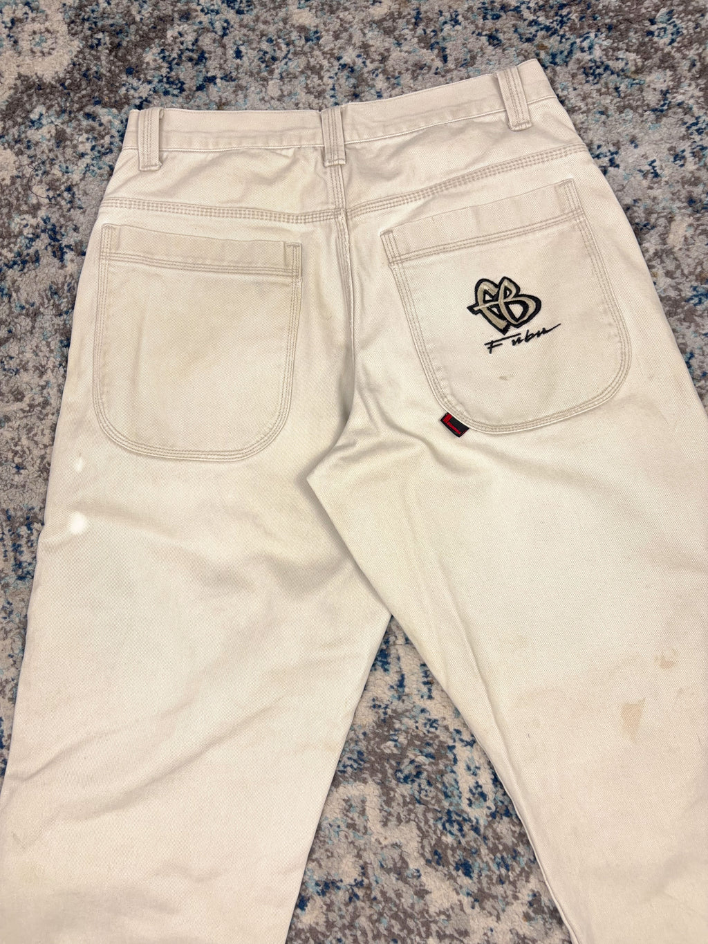 Vintage Y2K Fubu Embroidered Pocket Logo Workwear Style Pants Size 31