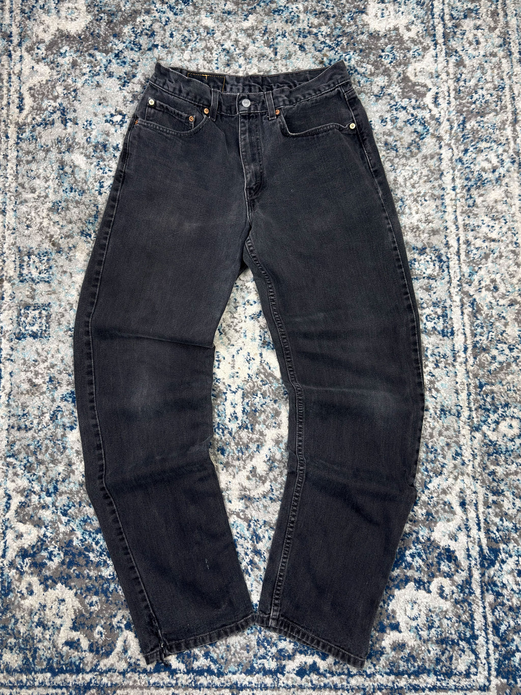 Vintage Levis 550 Red Tab Relaxed Fit Black Wash Denim Pants Size 30