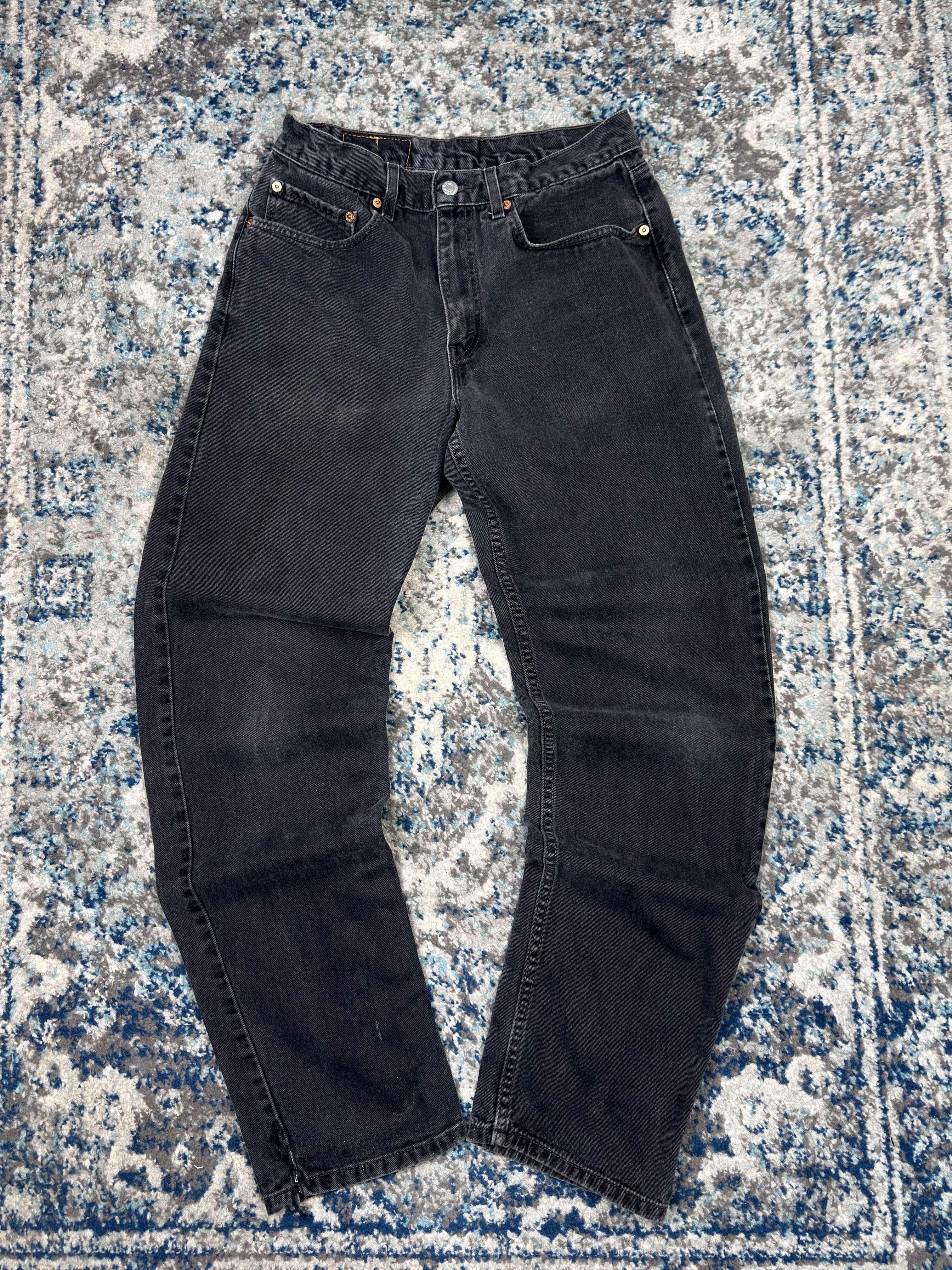 Vintage Levis 550 Red Tab Relaxed Fit Black Wash Denim Pants Size 30