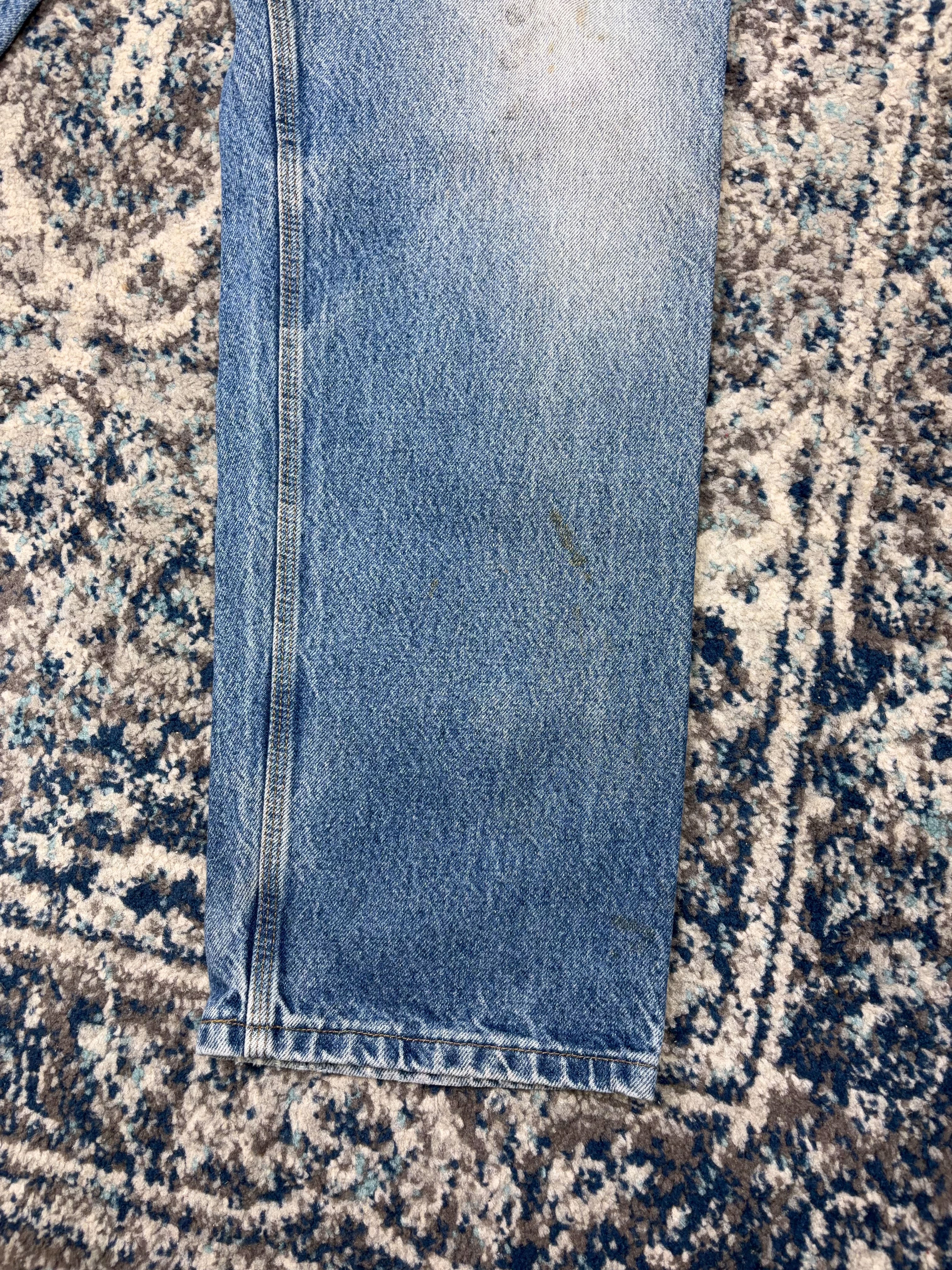 Vintage Carhartt Relaxed Fit Medium Wash Denim Carpenter Pants Size 36