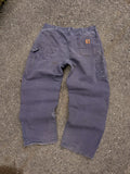 Vintage Carhartt Canvas Workwear Dungaree Fit Carpenter Pants Size 34