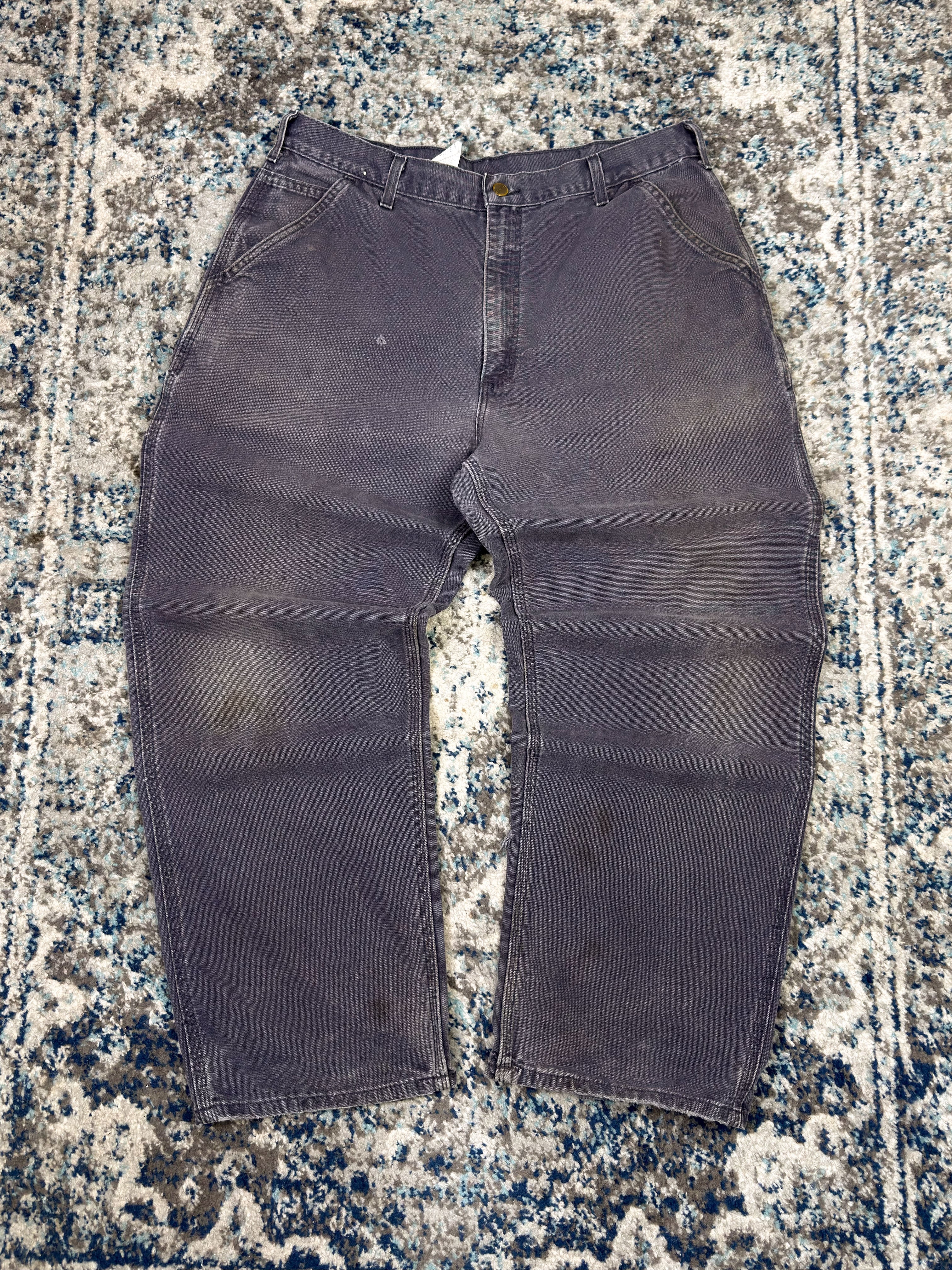 Vintage Carhartt Canvas Workwear Dungaree Fit Carpenter Pants Size 34