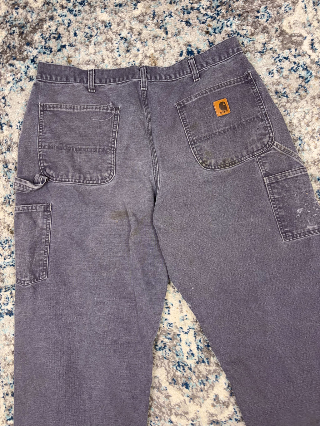 Vintage Carhartt Canvas Workwear Dungaree Fit Carpenter Pants Size 34