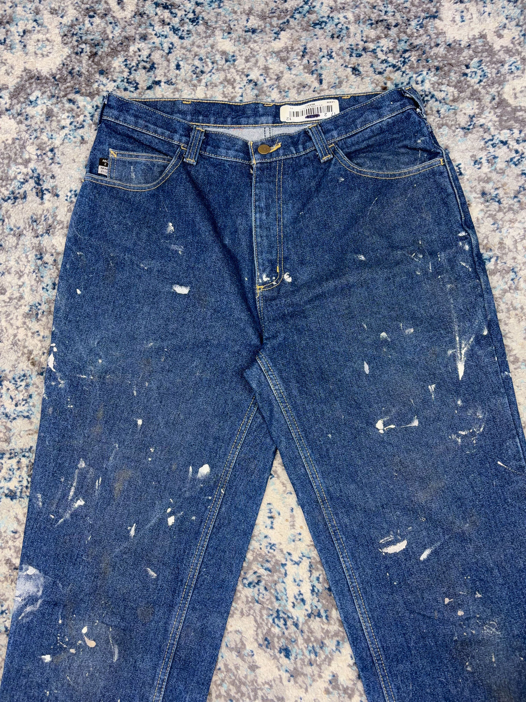 Vintage Carhartt FR Dark Wash Denim Workwear Pants Size 33