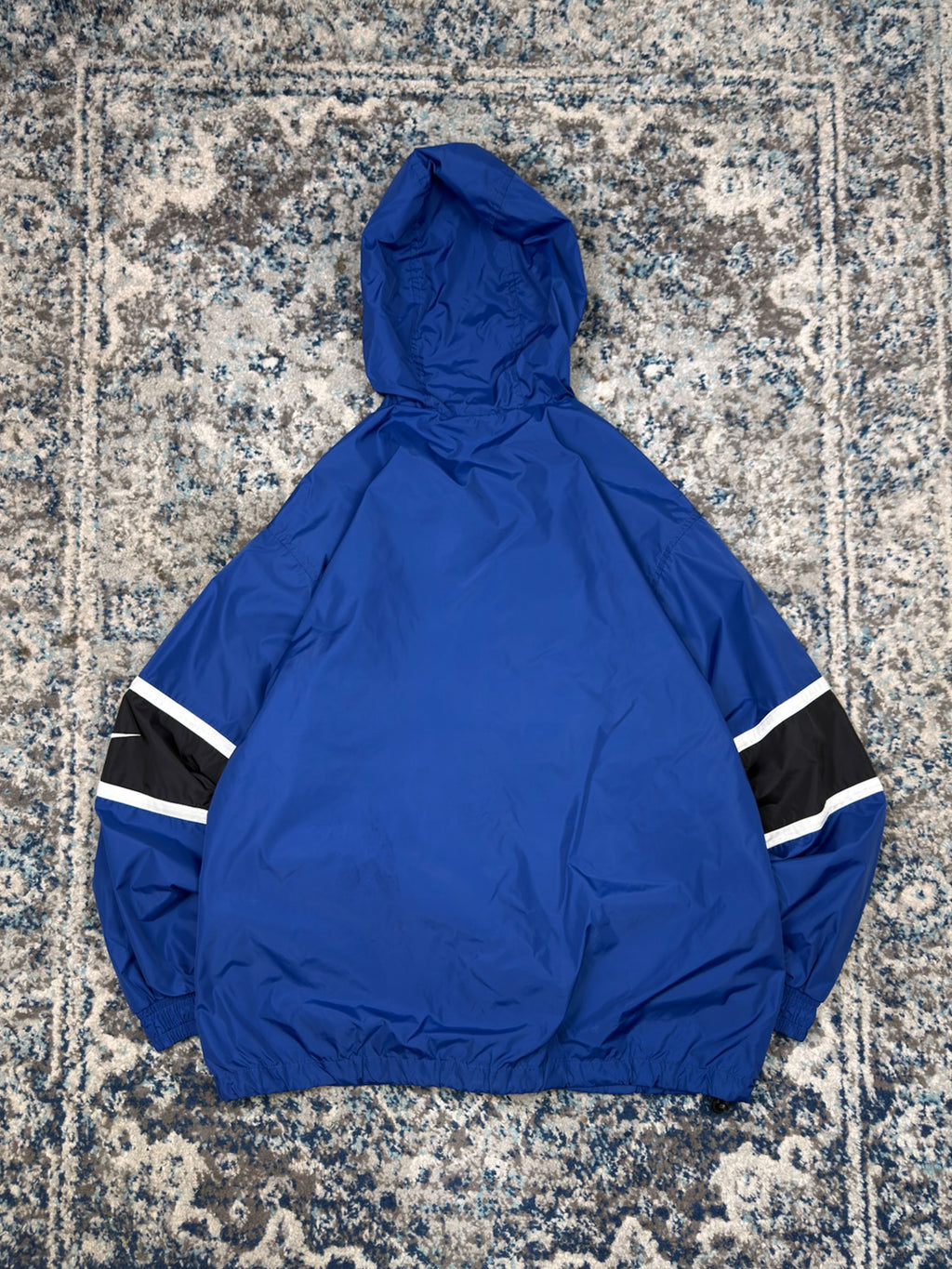 Vintage Nike Embroidered Sleeve Swoosh 1/4 Zip Anorak Windbreaker Jacket Size Medium