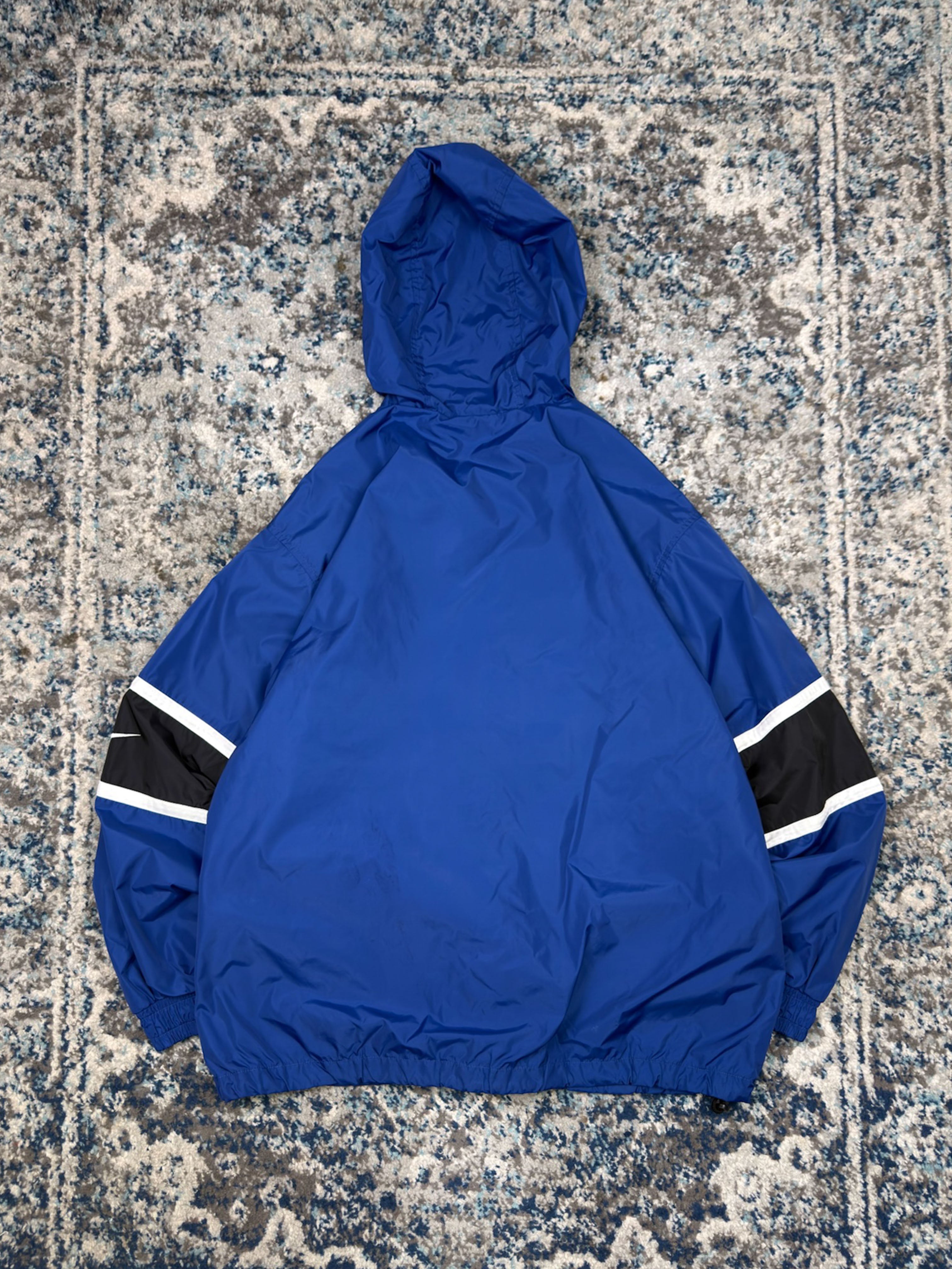 Vintage Nike Embroidered Sleeve Swoosh 1/4 Zip Anorak Windbreaker Jacket Size Medium