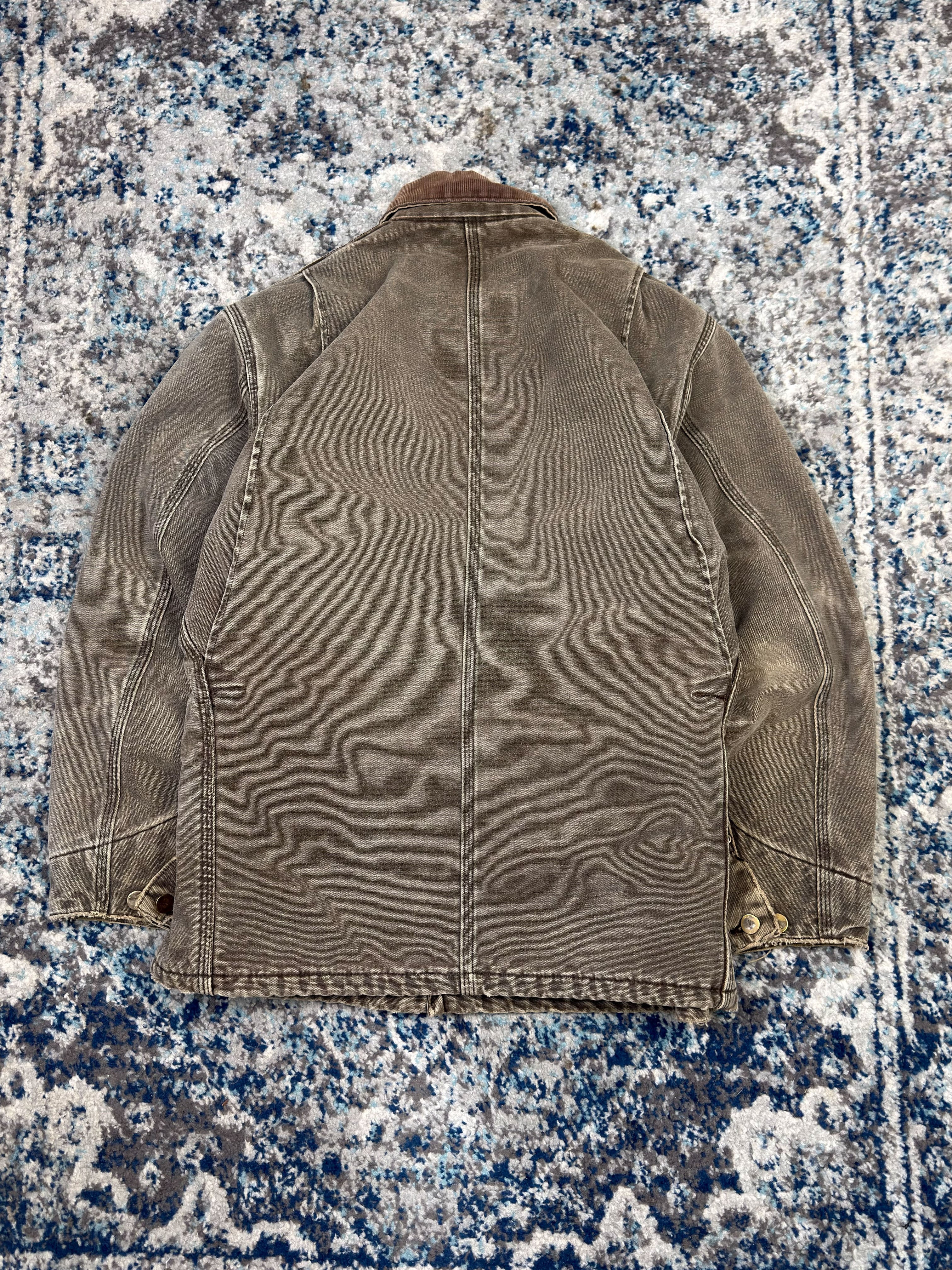 Vintage 90s Carhartt Blanket Lined Canvas Workwear Chore Jacket Size Large