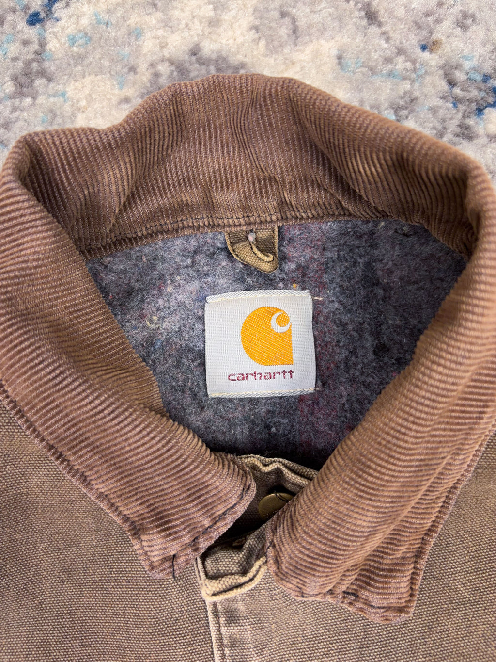 Vintage 90s Carhartt Blanket Lined Canvas Workwear Chore Jacket Size Large