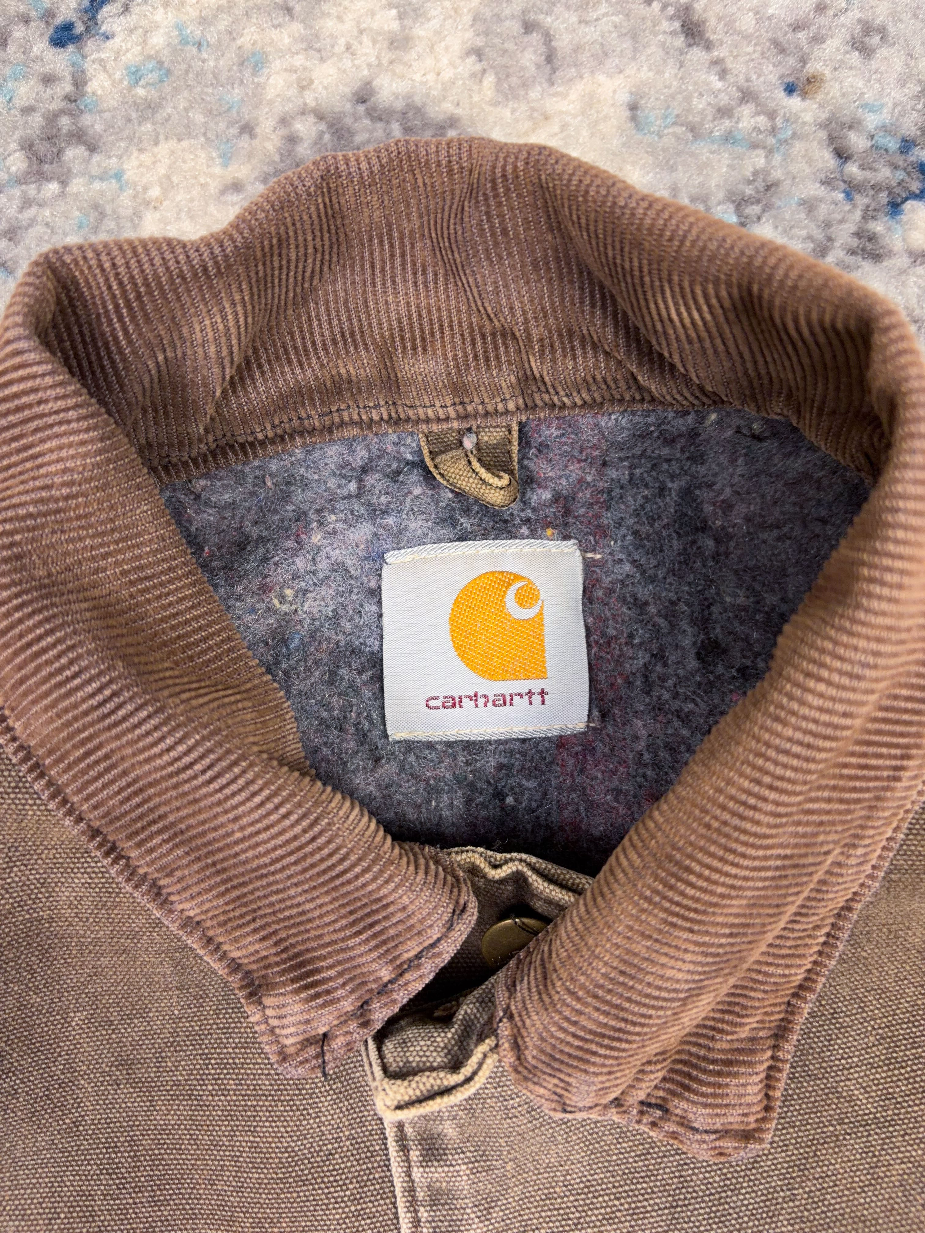 Vintage 90s Carhartt Blanket Lined Canvas Workwear Chore Jacket Size Large