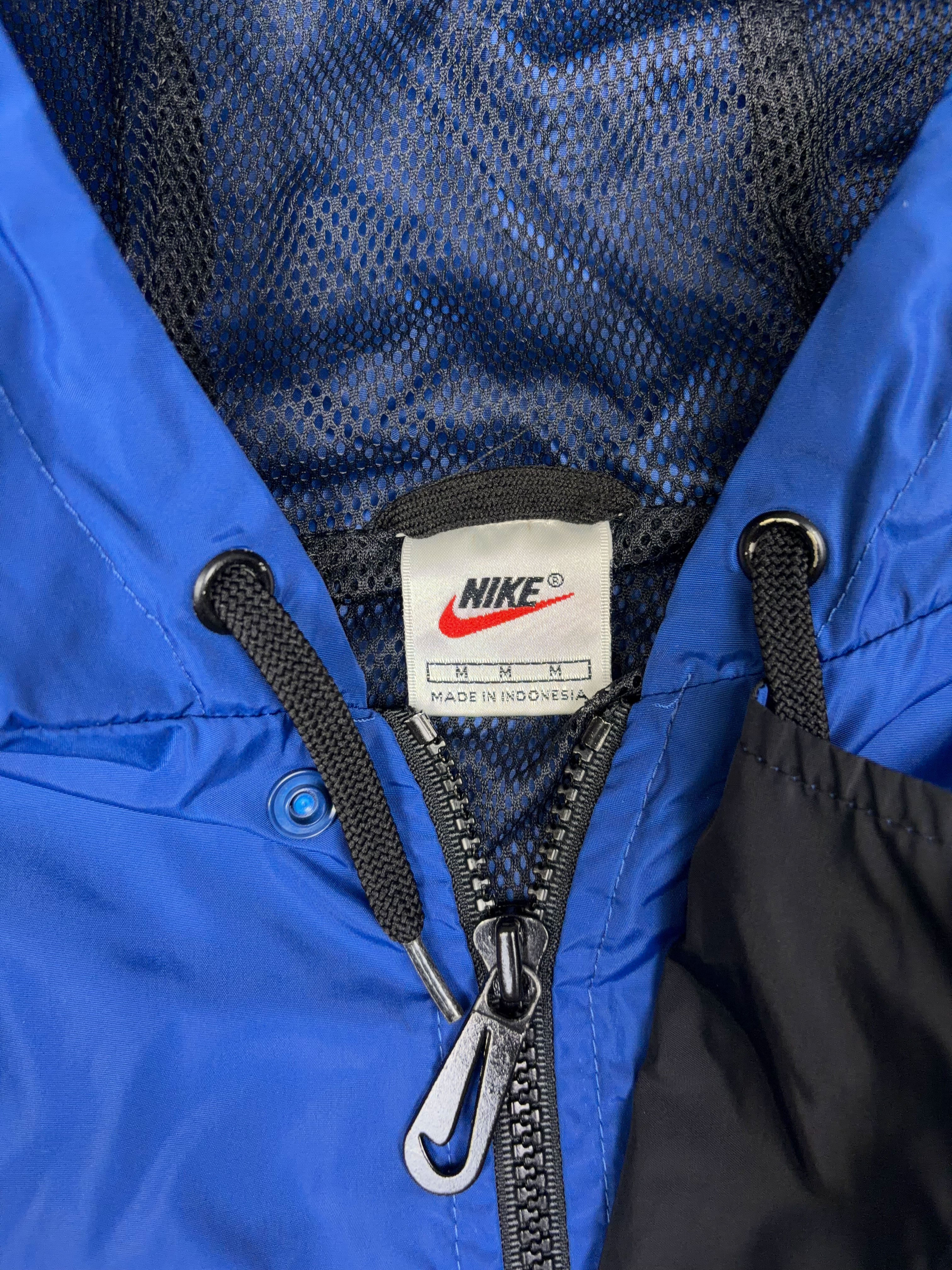 Vintage Nike Embroidered Sleeve Swoosh 1/4 Zip Anorak Windbreaker Jacket Size Medium