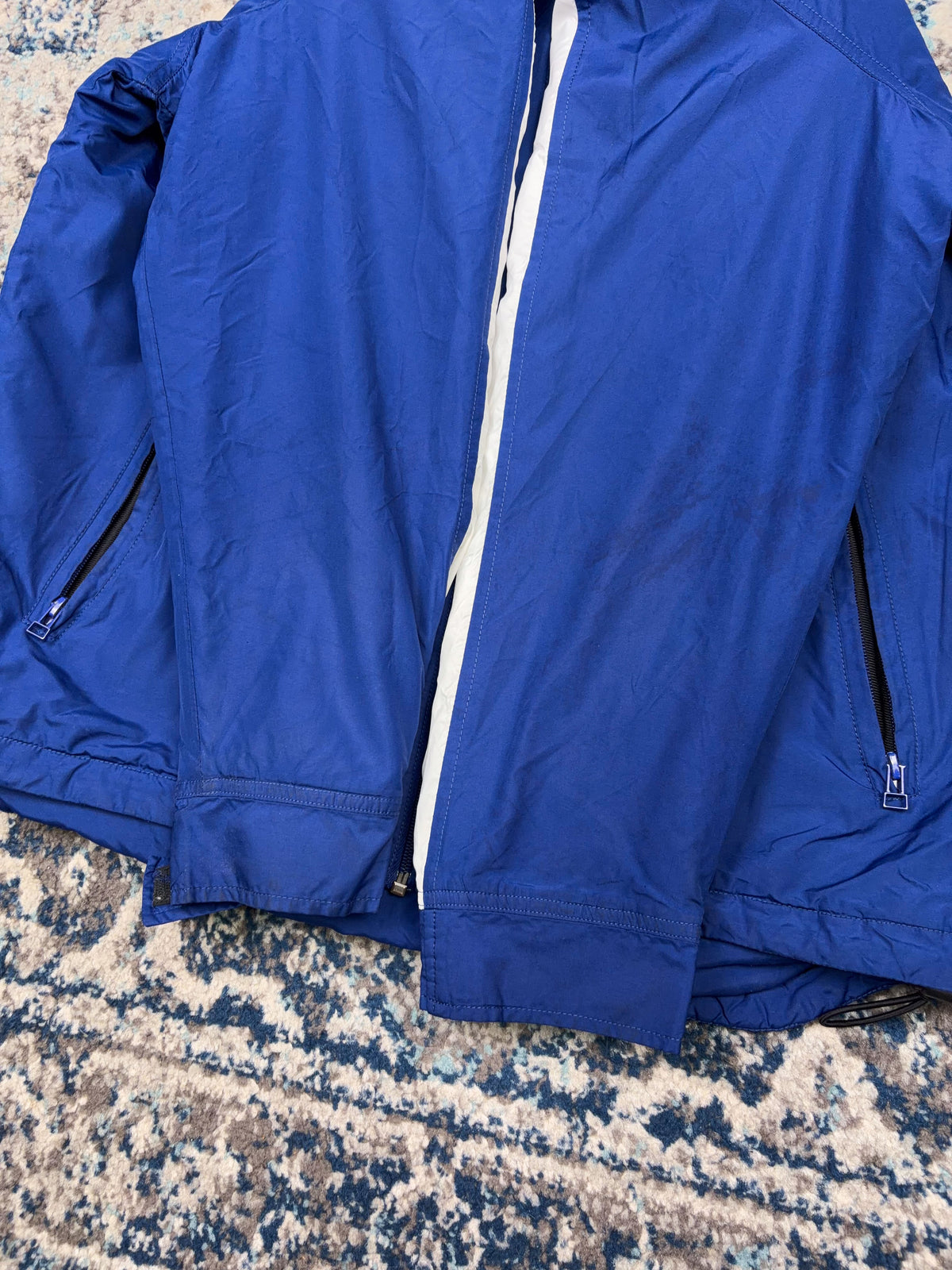 Vintage 90s Nike Quilted Lined Embroidered Mini Swoosh Full Zip Jacket Size Medium