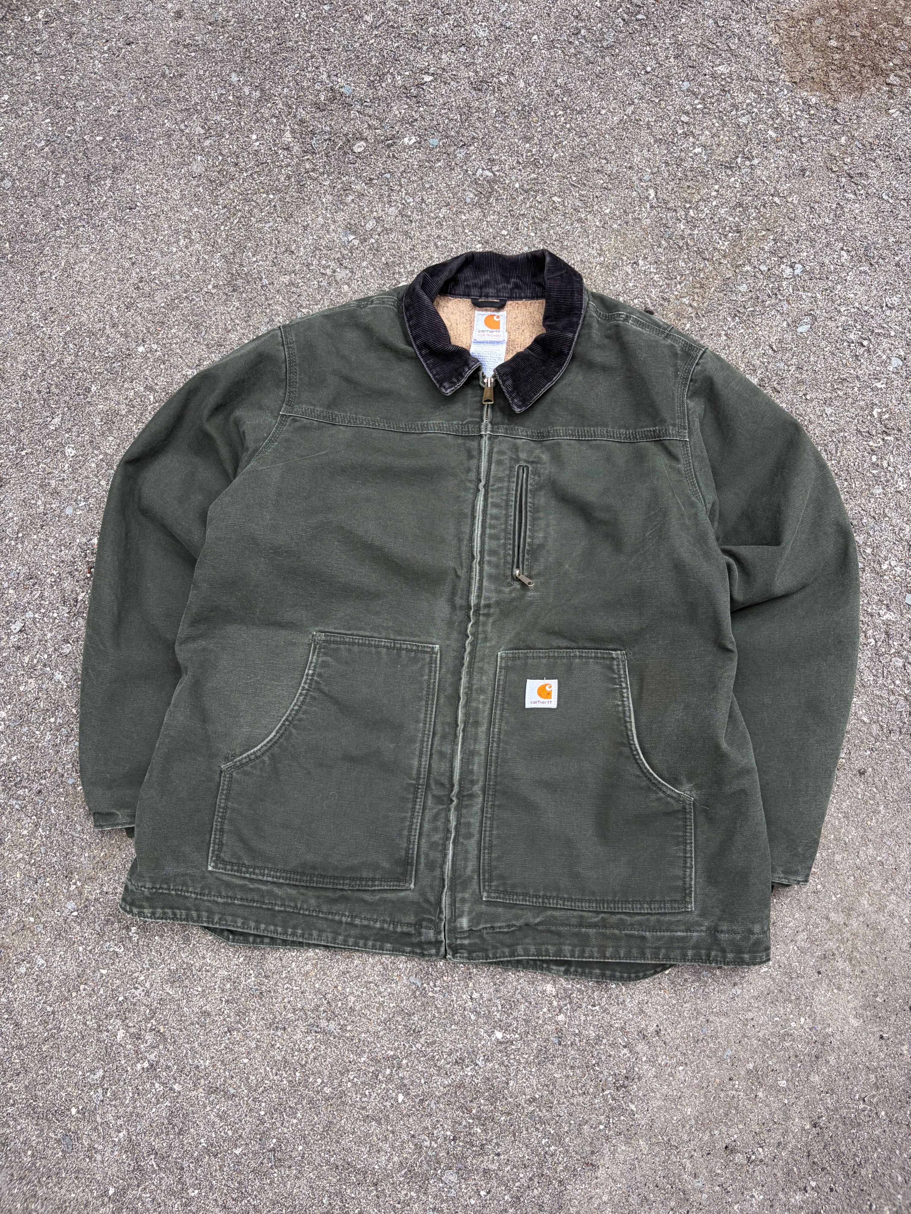 Vintage Womens Carhartt Blanket Lined Canvas Workwear Arctic Jacket Size XL