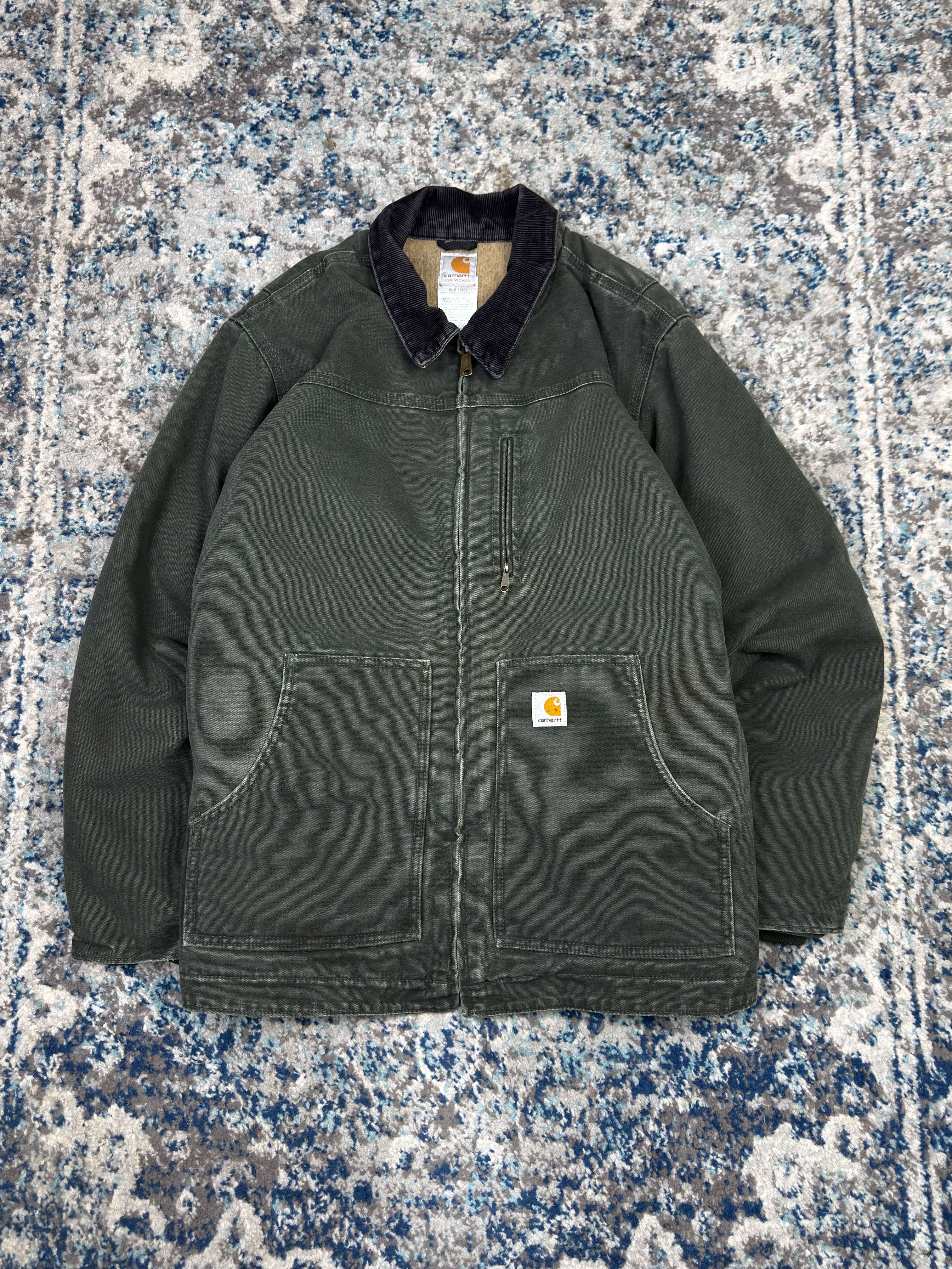 Vintage Womens Carhartt Blanket Lined Canvas Workwear Arctic Jacket Size XL
