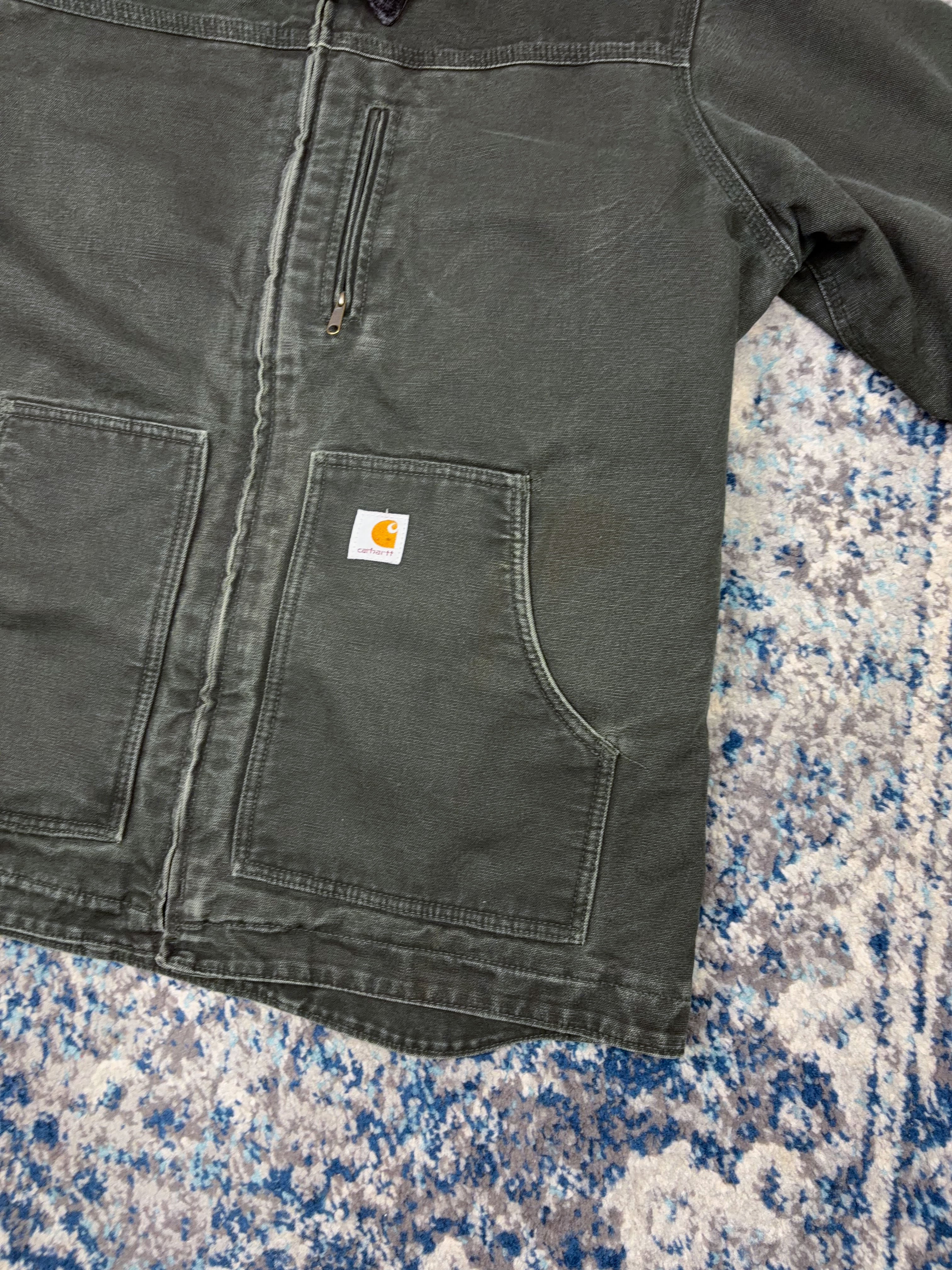 Vintage Womens Carhartt Blanket Lined Canvas Workwear Arctic Jacket Size XL