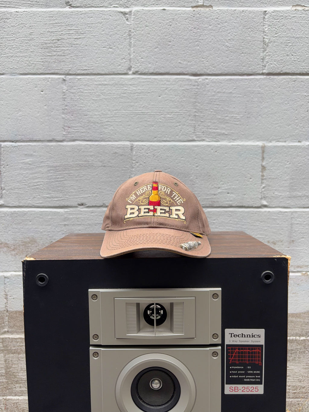 Im Here For The Beer Embroidered Spellout Bottle Opener Strapback Hat OSFA