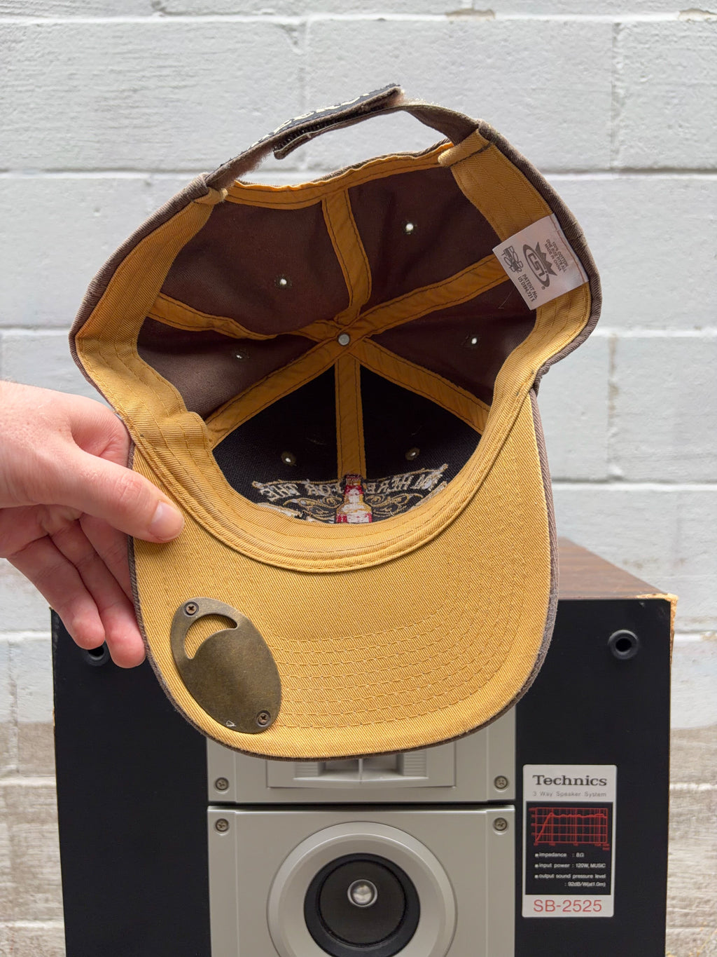 Im Here For The Beer Embroidered Spellout Bottle Opener Strapback Hat OSFA