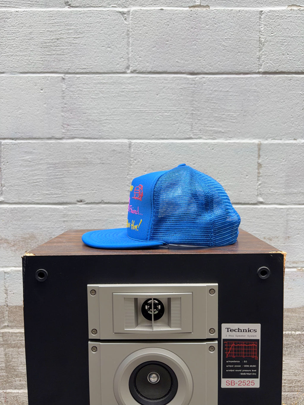 Vintage My Wife Ran Off With My Best Friend... And I Miss Him Trucker Snapback Hat OSFA