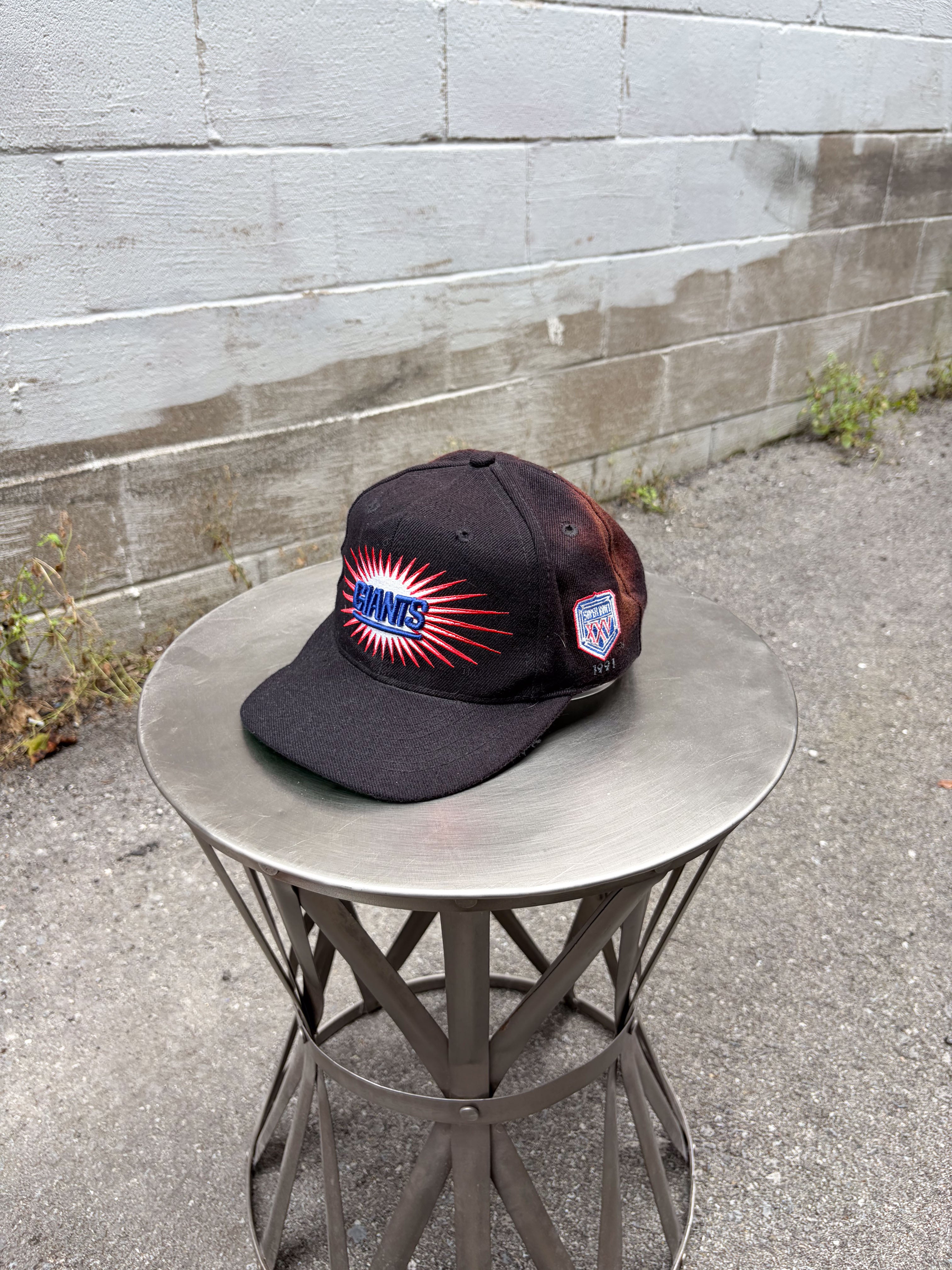 Vintage 1991 New York Giants NFL Super Bowl Champs Embroidered Strapback Hat OSFA