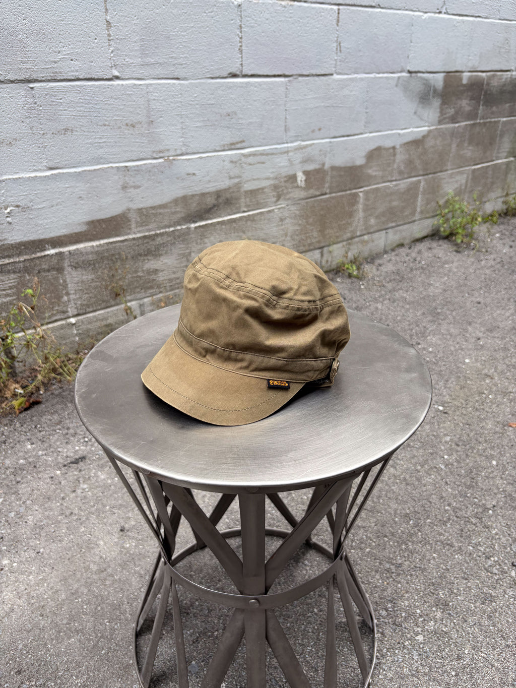 Vintage 90s Embroidered Neck Strap Army Hat OSFA