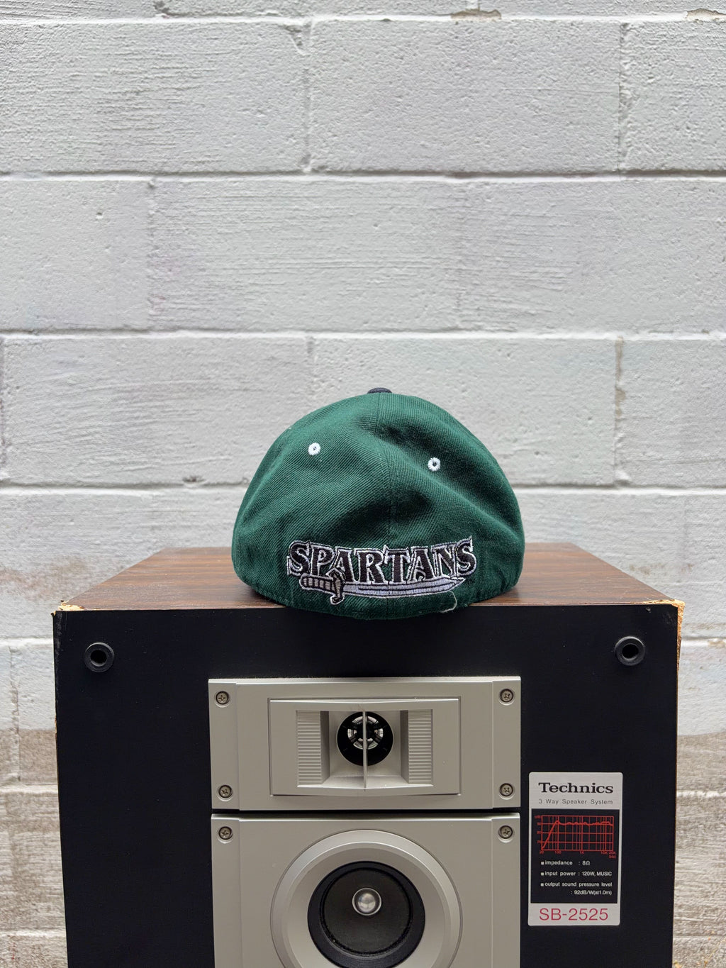 Vintage 90s Michigan State Spartans NCAA Embroidered Mascot Fitted Hat Size 7 1/8