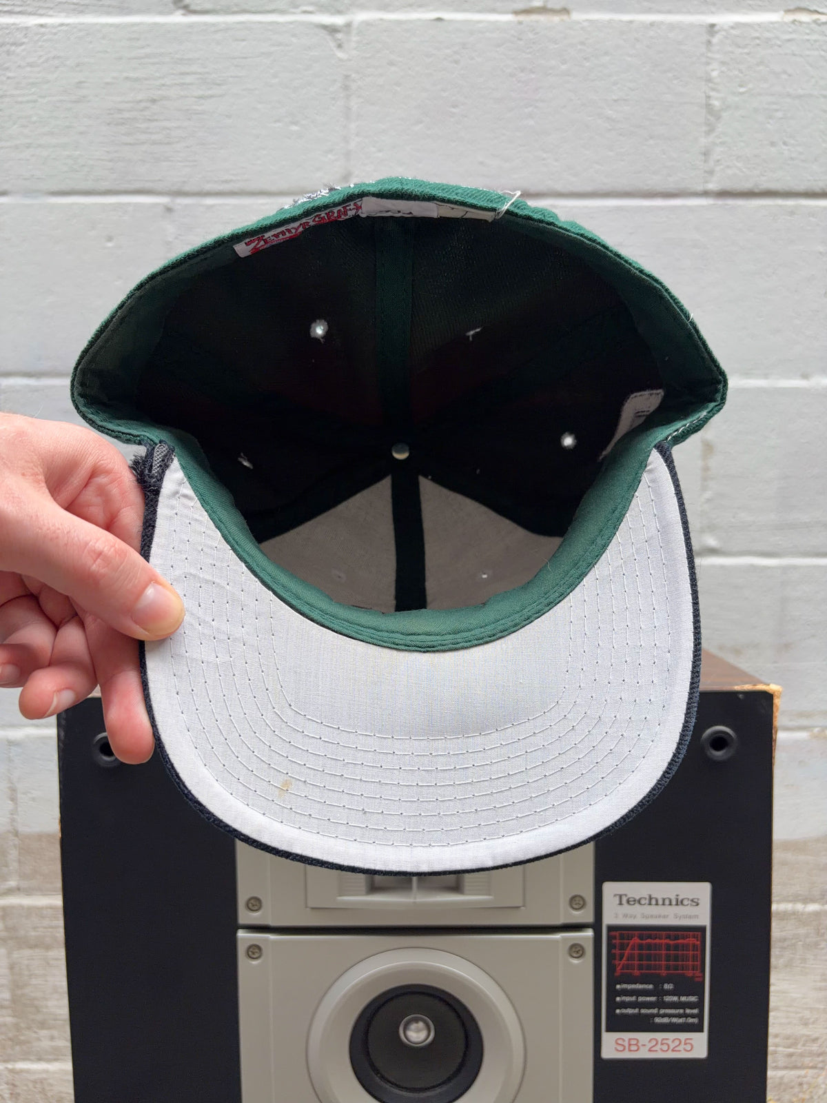 Vintage 90s Michigan State Spartans NCAA Embroidered Mascot Fitted Hat Size 7 1/8