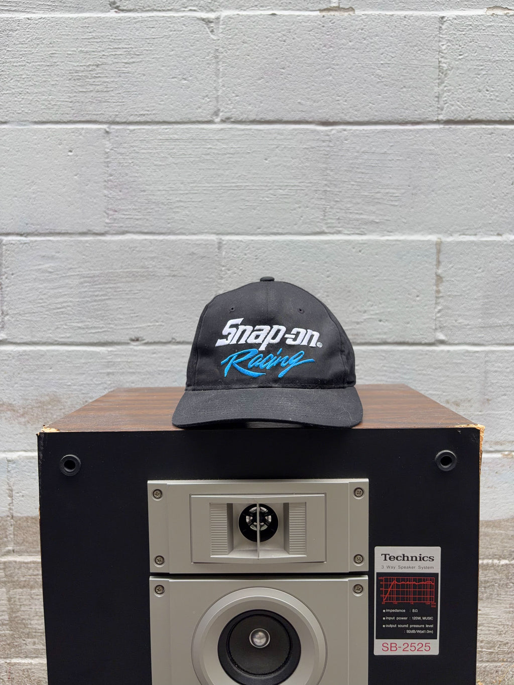 Vintage Snap-on Racing Embroidered Spellout Script Logo Snapback Hat OSFA