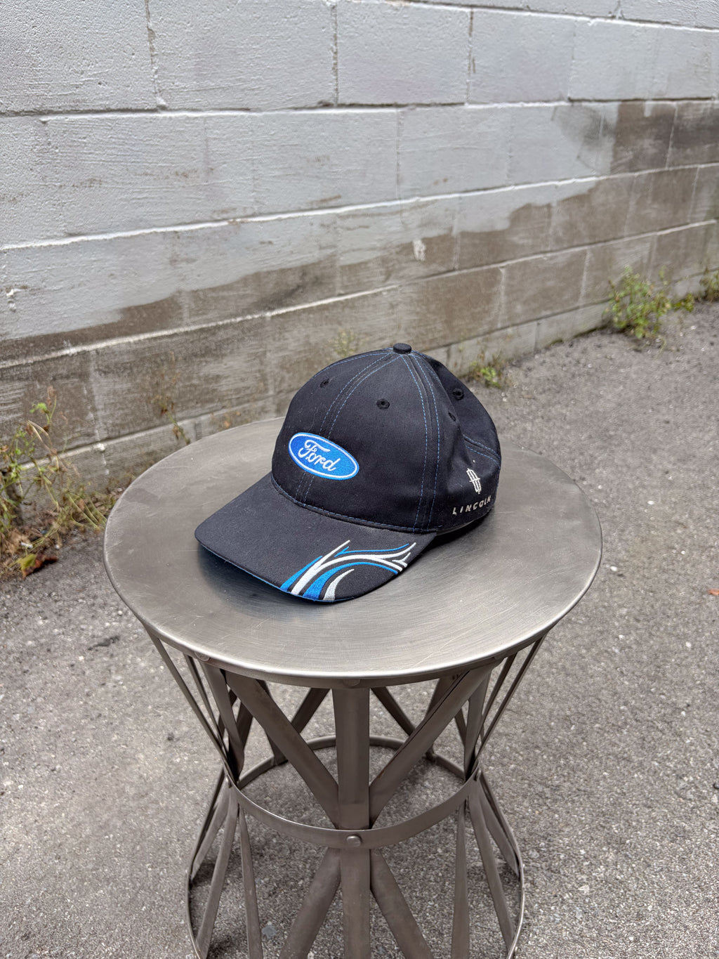 Vintage Ford Logo Embroidered Tribal Brim Snapback Hat OSFA