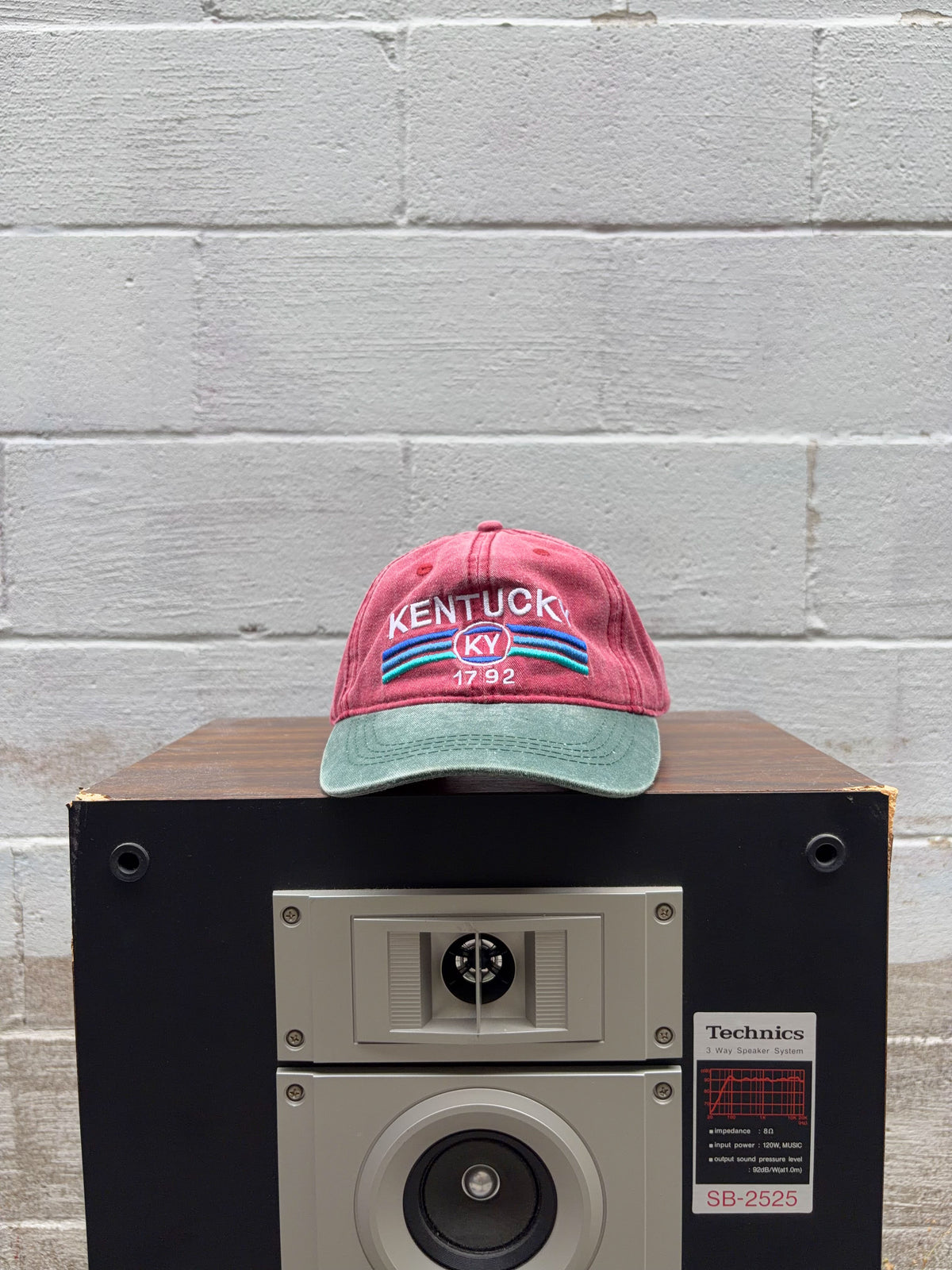 Vintage Kentucky Embroidered Spellout Destination Strapback Hat OSFA