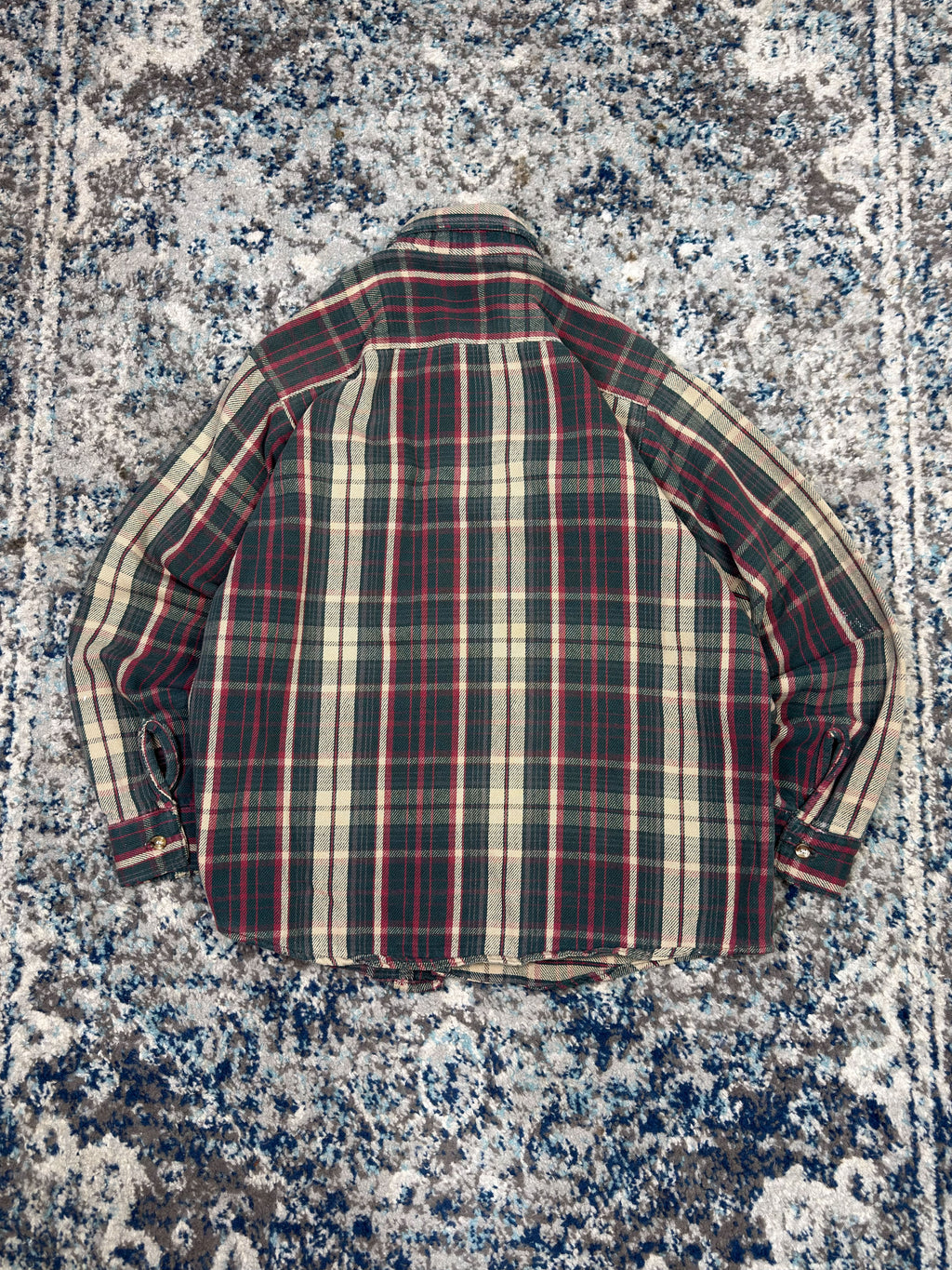 Vintage 80s/90s Five Brother Plaid Long Sleeve Double Pocket Button Up Shirt Size Large
