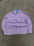Vintage Chaps Ralph Lauren Embroidered Crest Long Sleeve Button Up Shirt Size Large