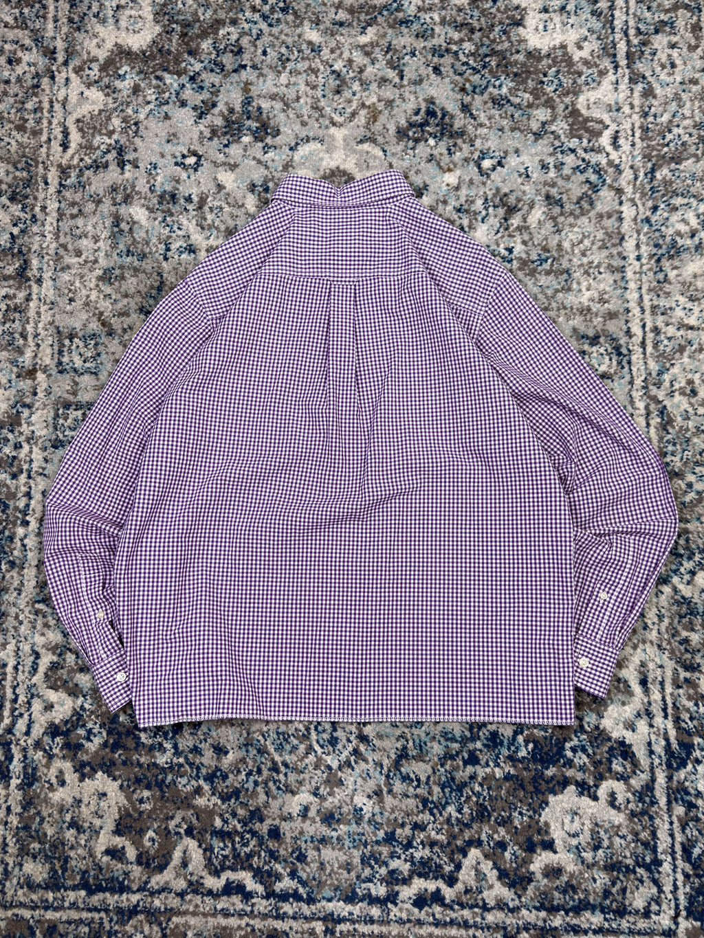 Vintage Chaps Ralph Lauren Embroidered Crest Long Sleeve Button Up Shirt Size Large