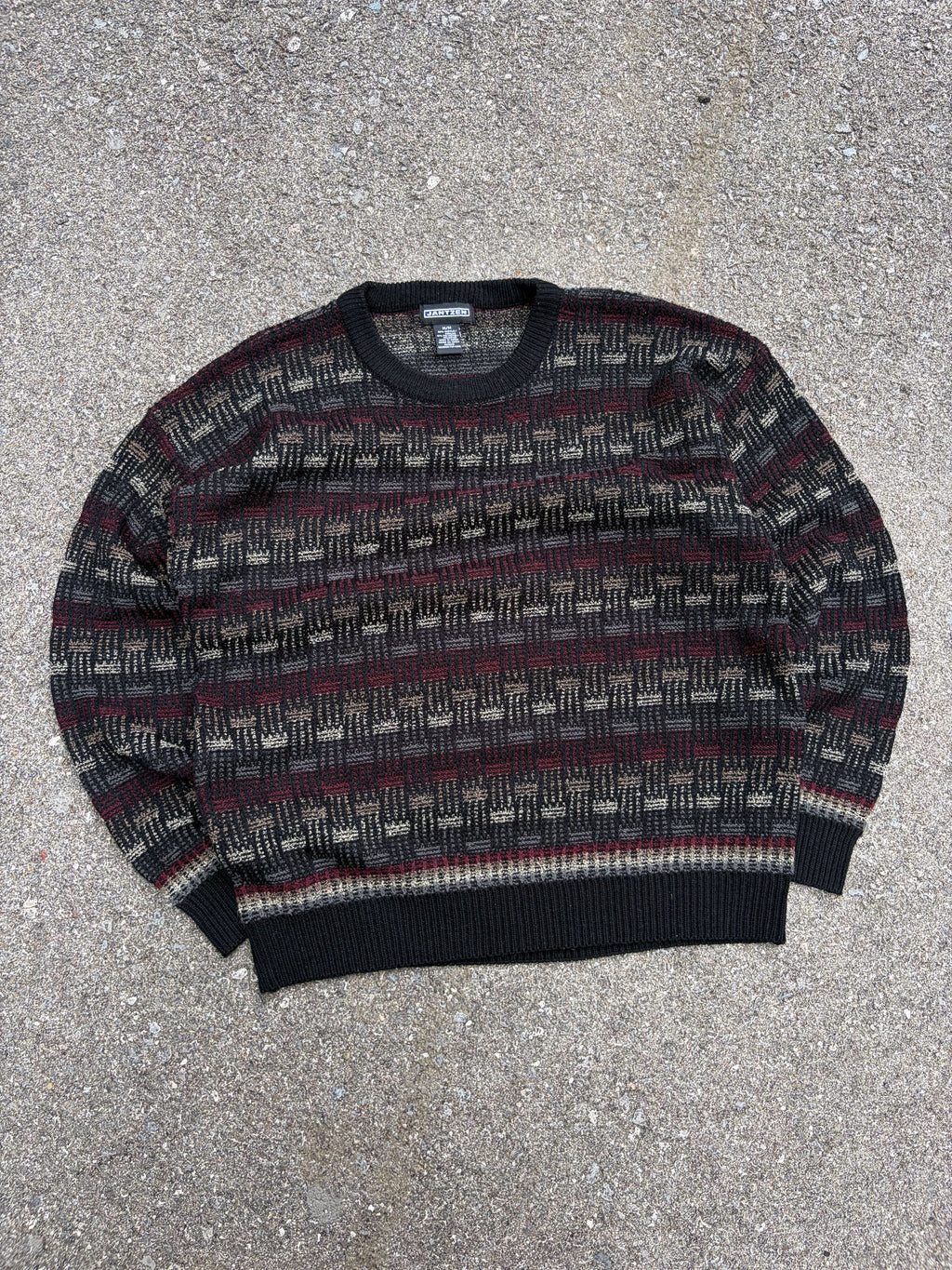 Vintage Jantzen Block Stripe Pattern Pullover Knit Sweater Size Medium