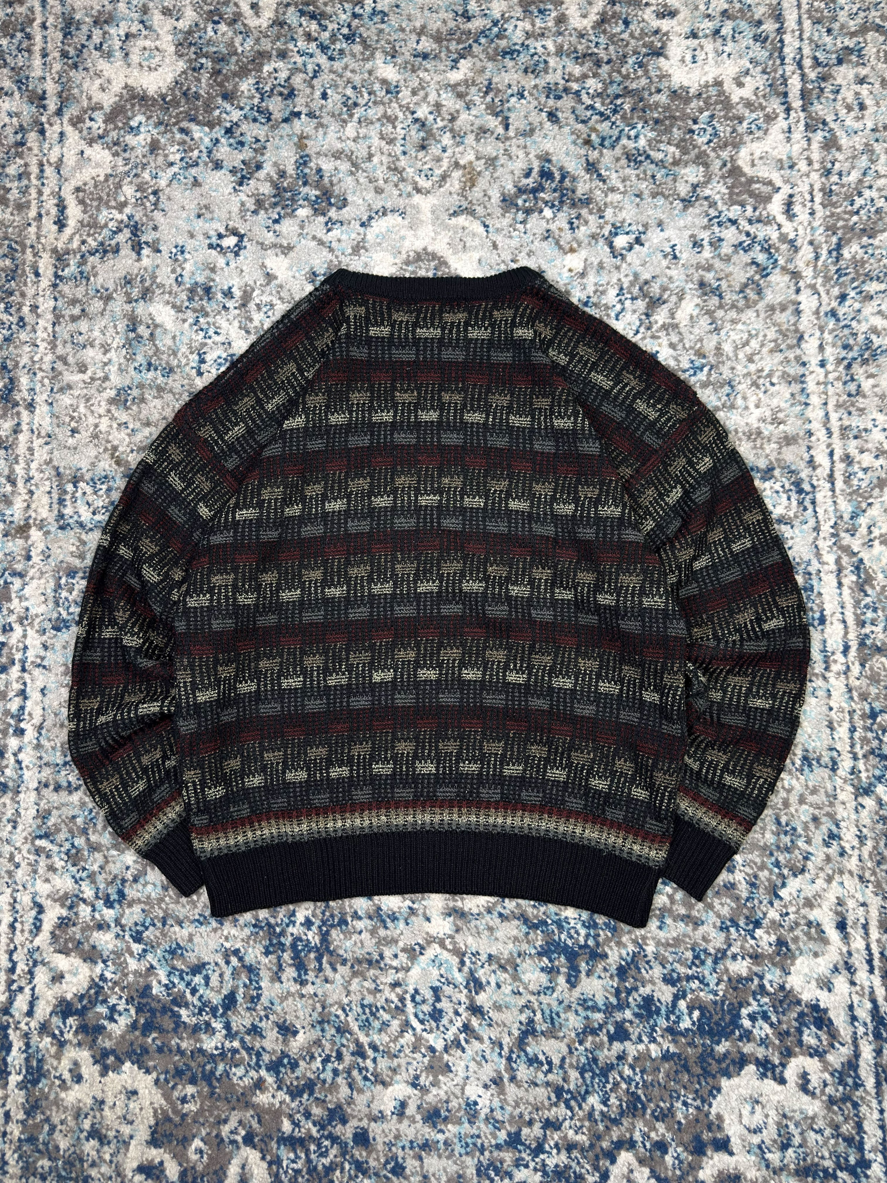 Vintage Jantzen Block Stripe Pattern Pullover Knit Sweater Size Medium