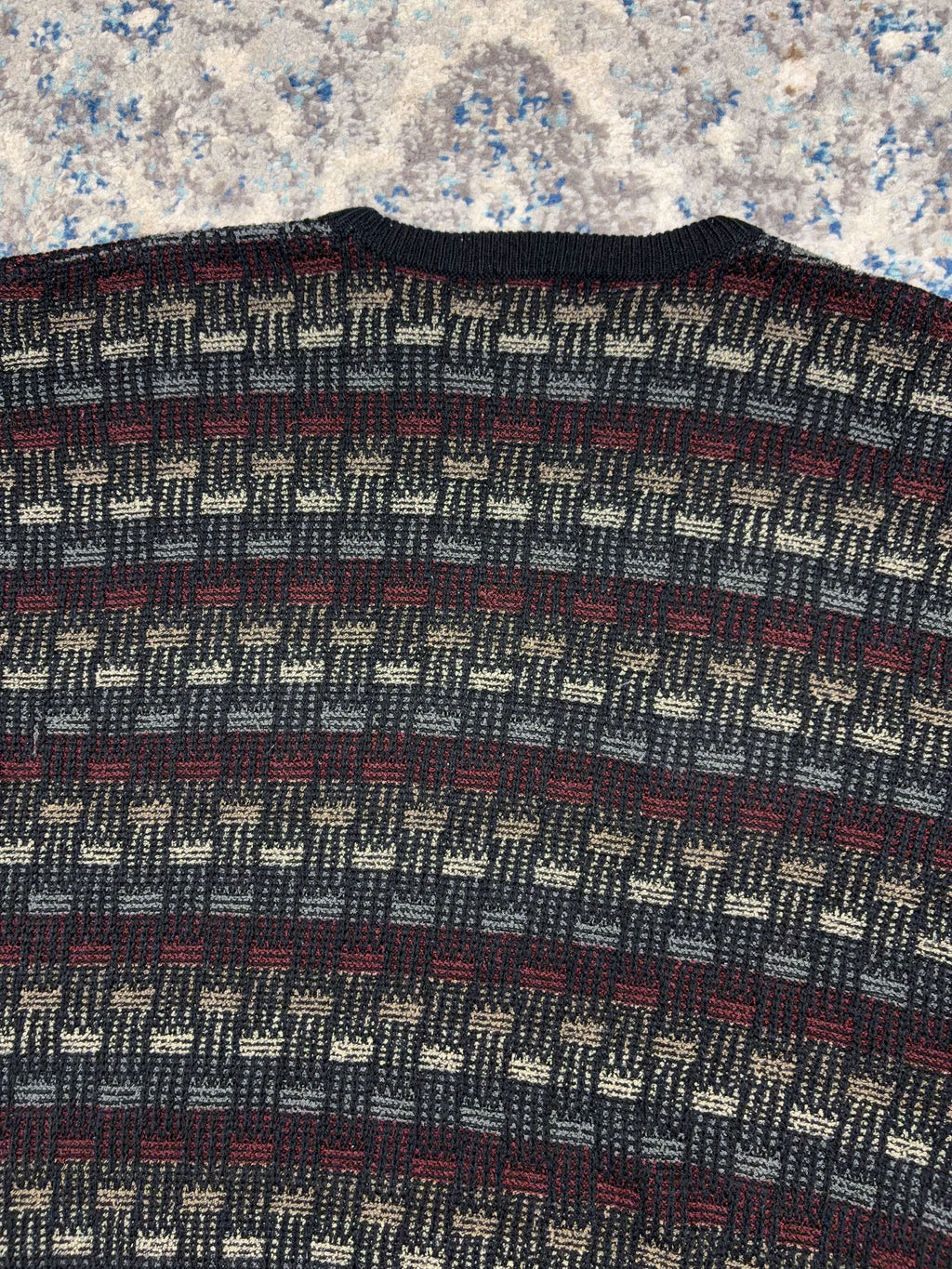 Vintage Jantzen Block Stripe Pattern Pullover Knit Sweater Size Medium