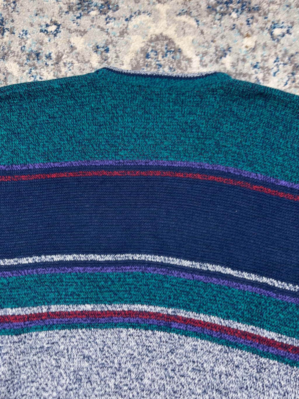 Vintage 90s Impact Aztec Pattern Print Pullover Knit Sweater Size XL