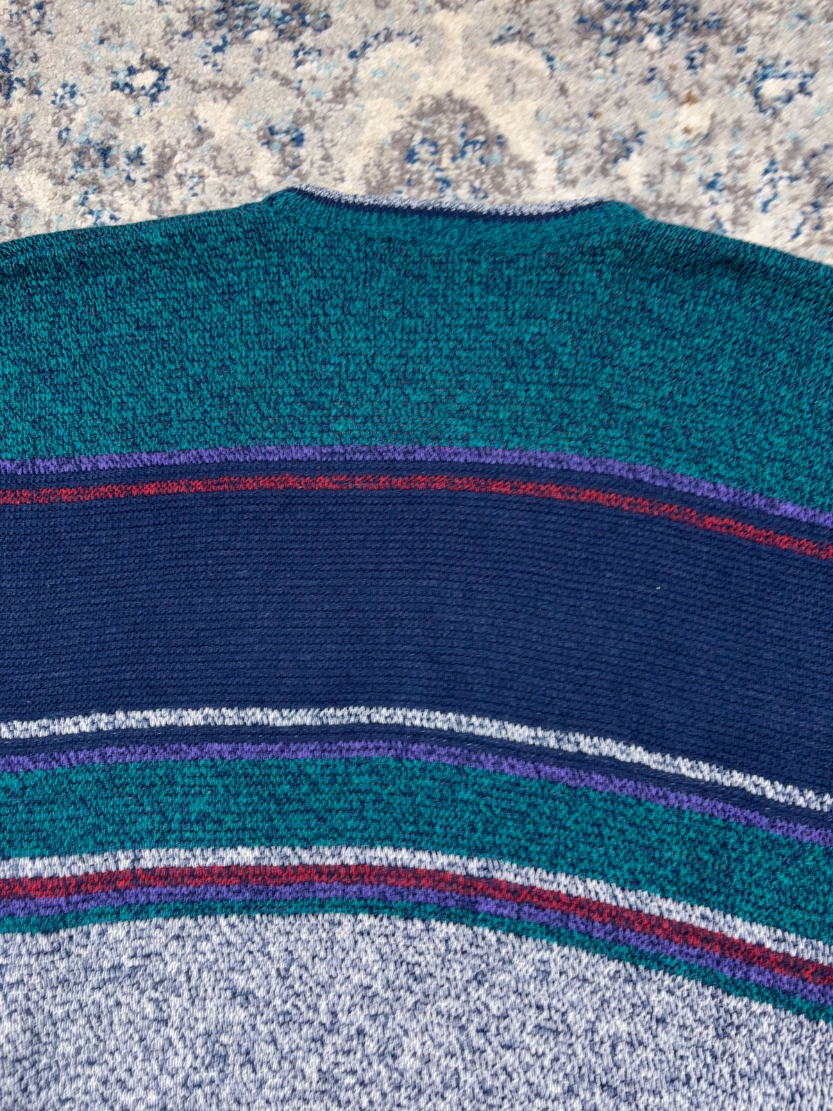 Vintage 90s Impact Aztec Pattern Print Pullover Knit Sweater Size XL