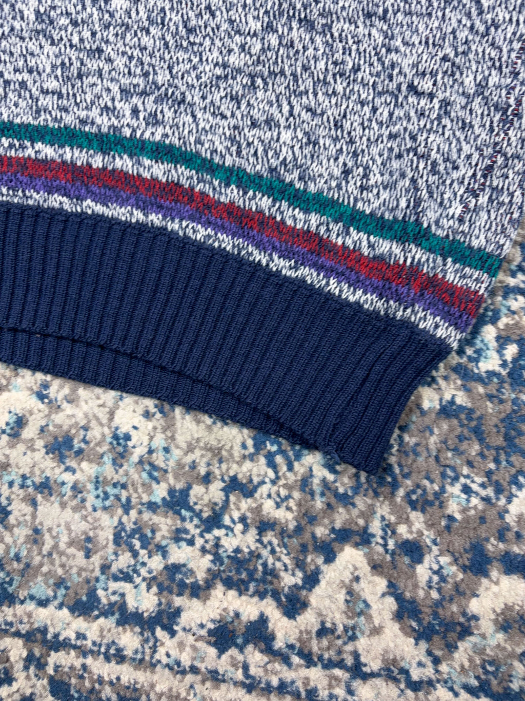Vintage 90s Impact Aztec Pattern Print Pullover Knit Sweater Size XL