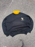 Vintage 90s Pittsburgh Penguins NHL Embroidered Logo Spellout Turtleneck Sweatshirt Size XL