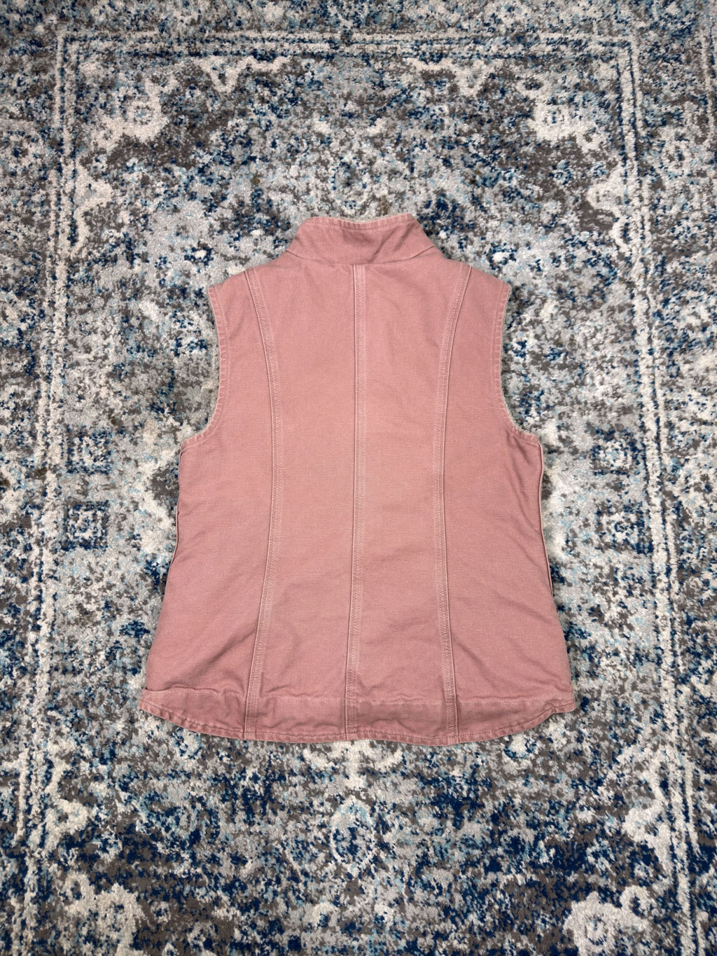Vintage Womens Carhartt Sherpa Lined Canvas Workwear Vest Jacket Size Medium